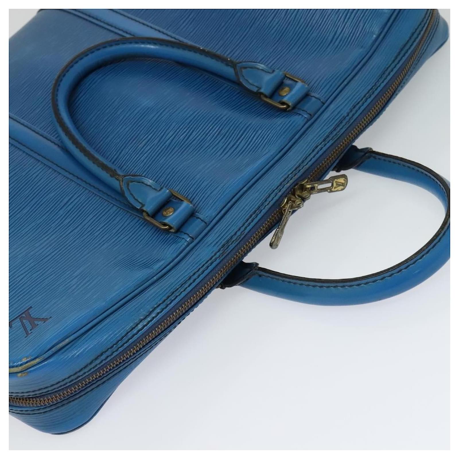 LOUIS VUITTON Epi Porte Documents Voyage Business Bag Blue M54475 Auth KD067 Leather  ref.2097187