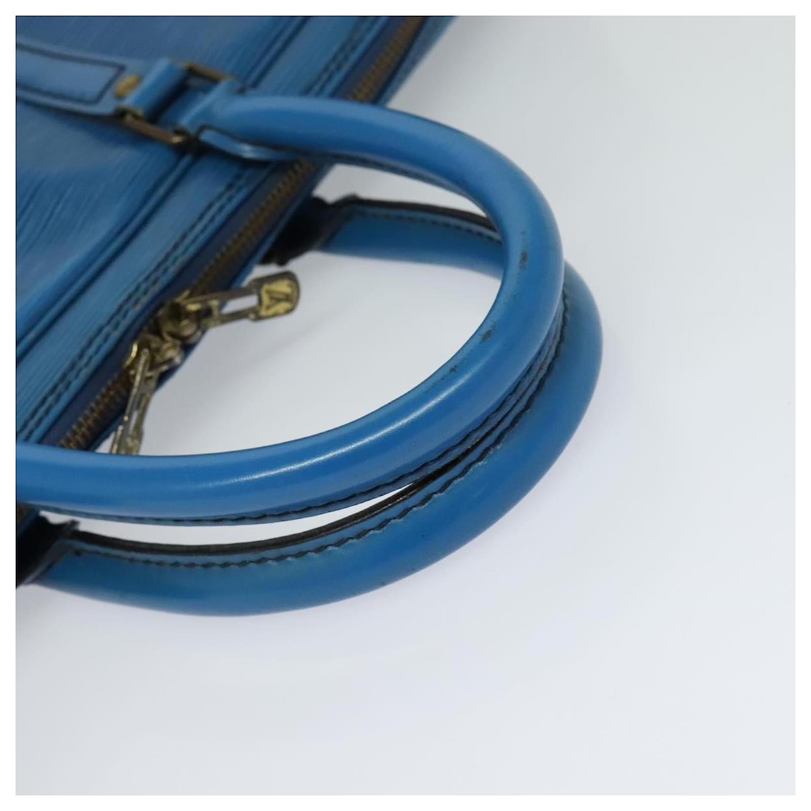 LOUIS VUITTON Epi Porte Documents Voyage Business Bag Blue M54475 Auth KD067 Leather  ref.2097187