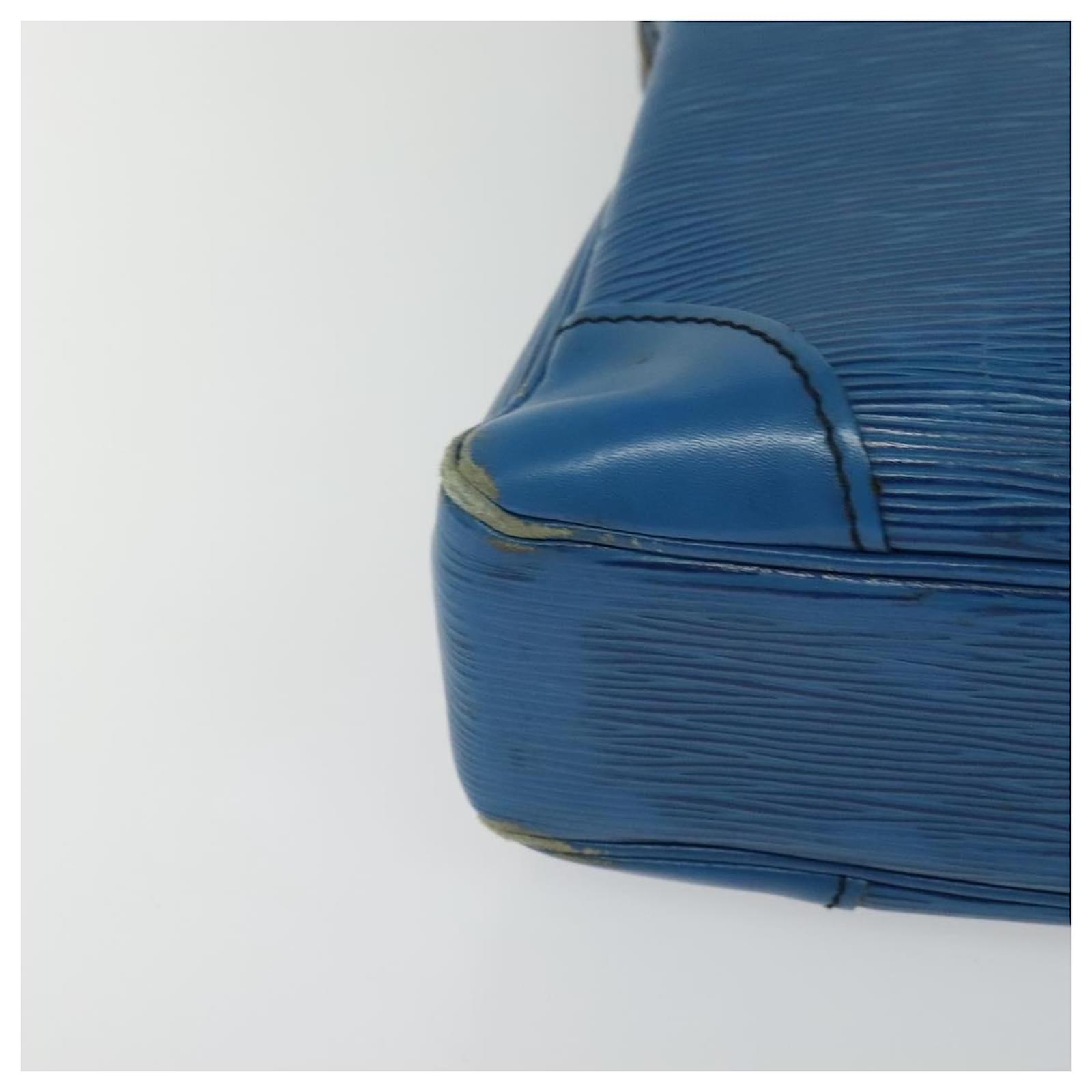 LOUIS VUITTON Epi Porte Documents Voyage Business Bag Blue M54475 Auth KD067 Leather  ref.2097187