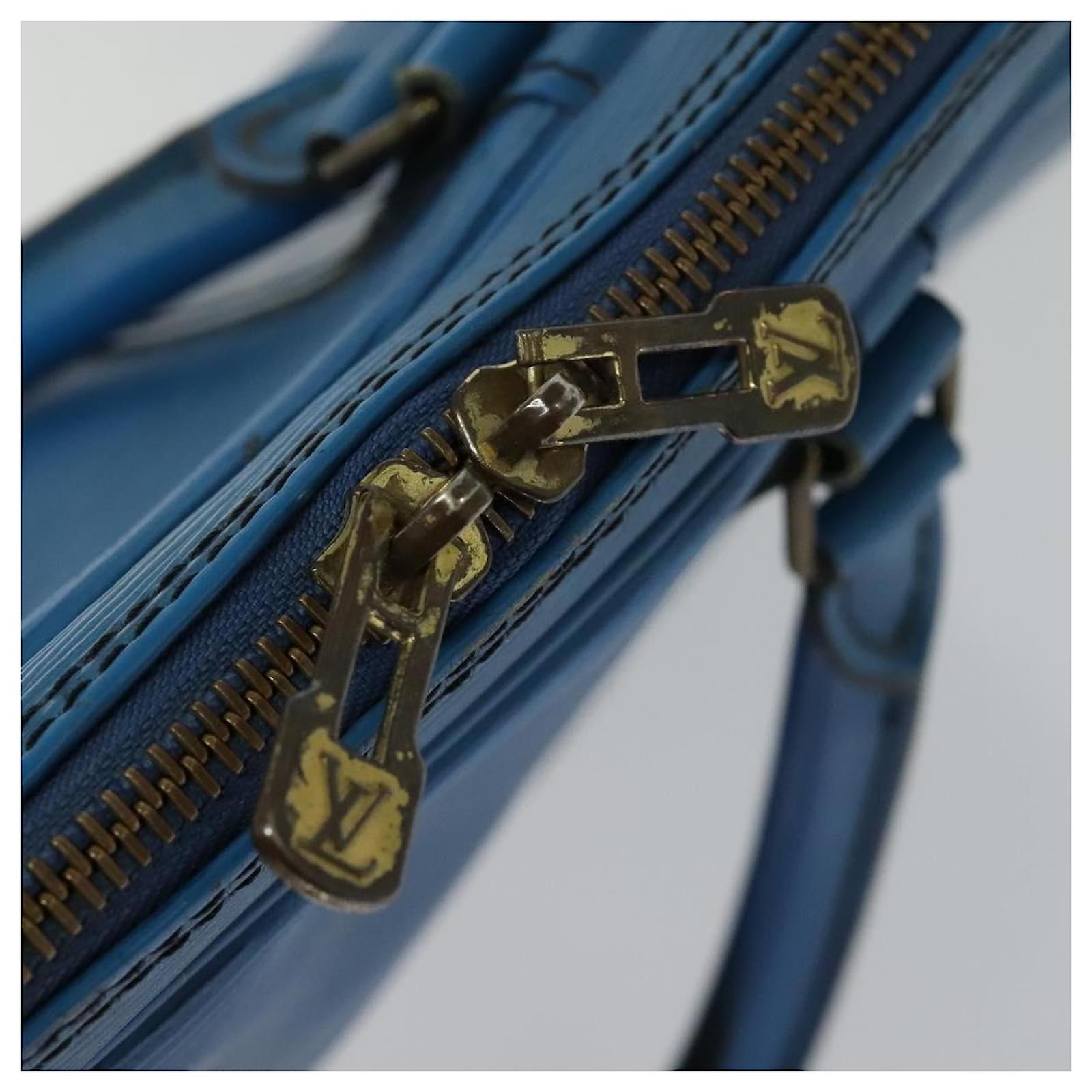LOUIS VUITTON Epi Porte Documents Voyage Business Bag Blue M54475 Auth KD067 Leather  ref.2097187