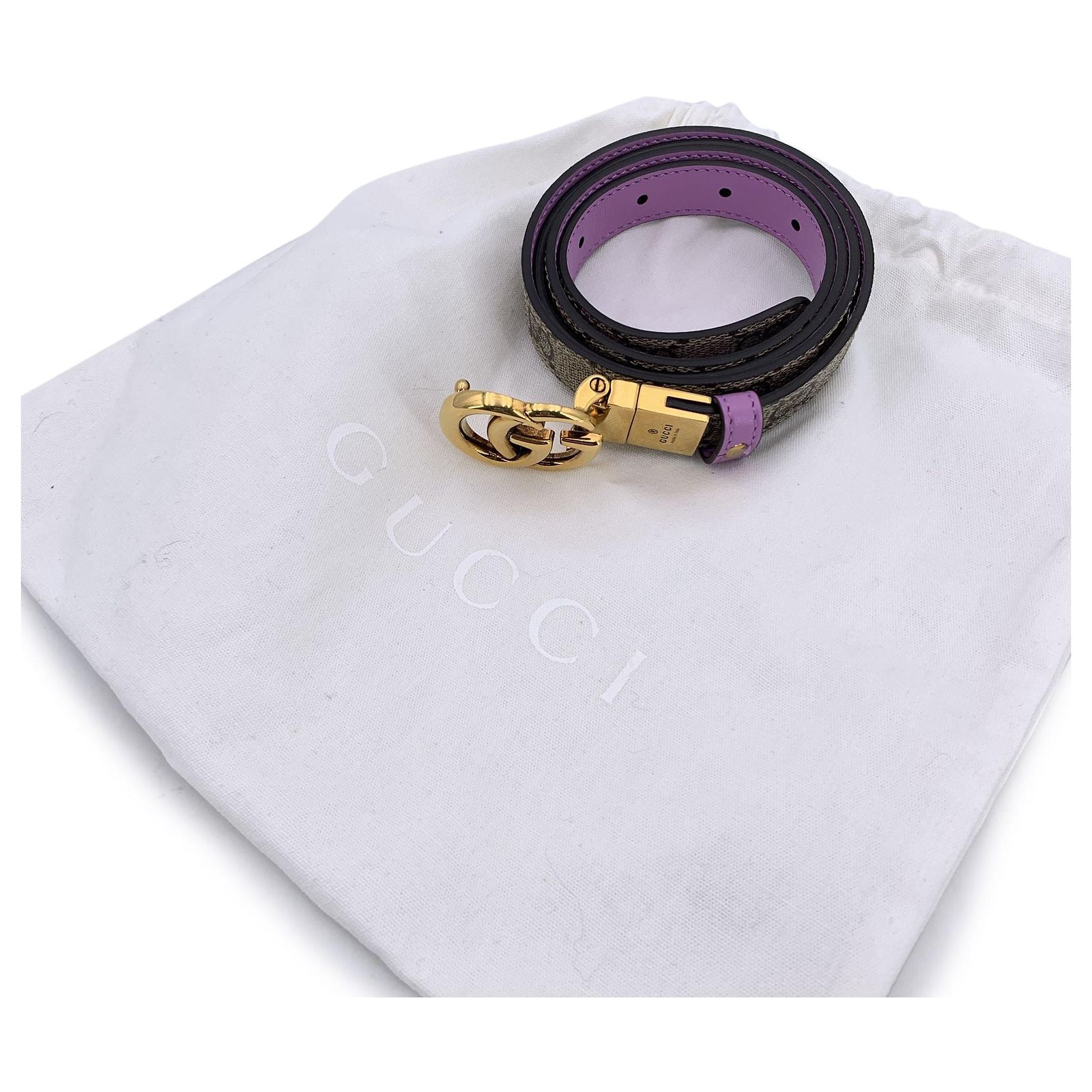 NWT Authentic Gucci GG Marmont Enamel Buckle Belt – Lilac purple Azalea Size 65 406831 Gucci X Adidas GG Marmont Belt Size 85/36 main image 3