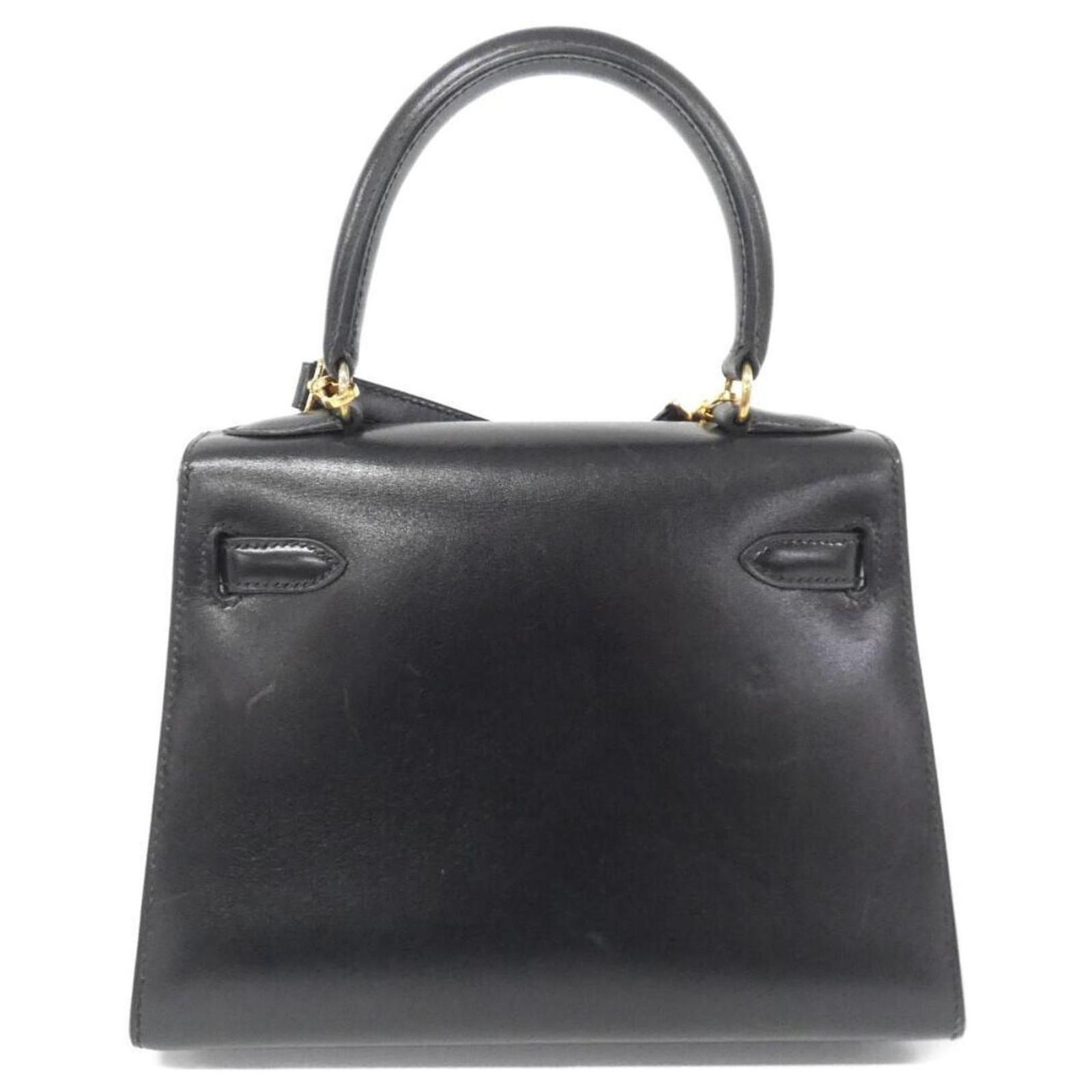 Hermès Hermes Mini Kelly Handbag Black Pony-style calfskin ref.2098005 ...