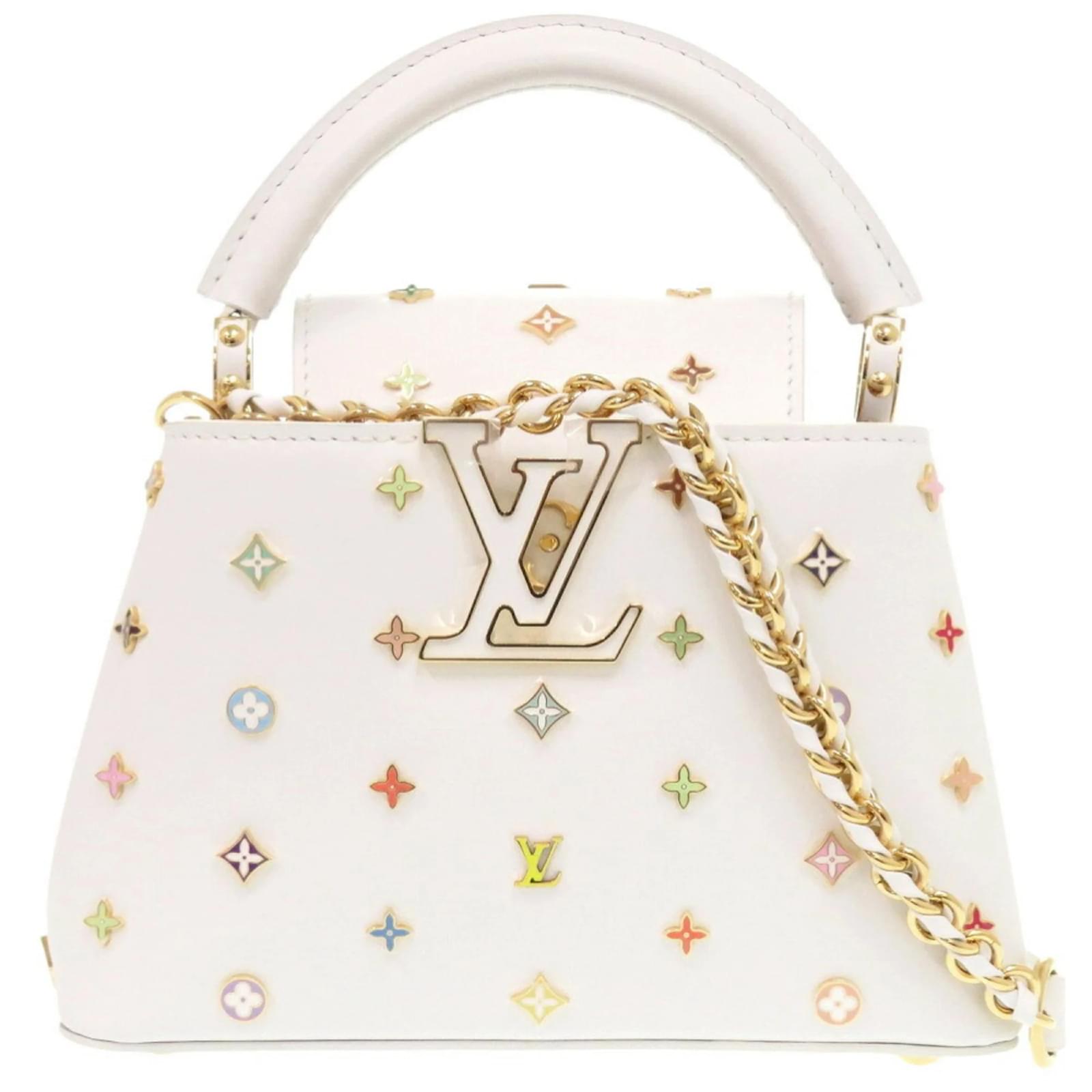 Louis Vuitton x Takashi Murakami Capucines Mini Handbag White