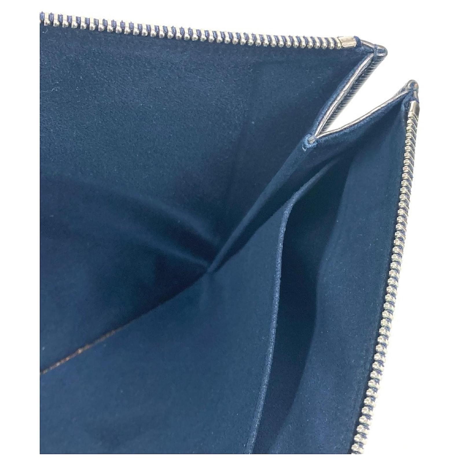 Louis Vuitton Epi Pochette Jour GM Clutch Bag Blue Navy blue Leather  ref.2107765