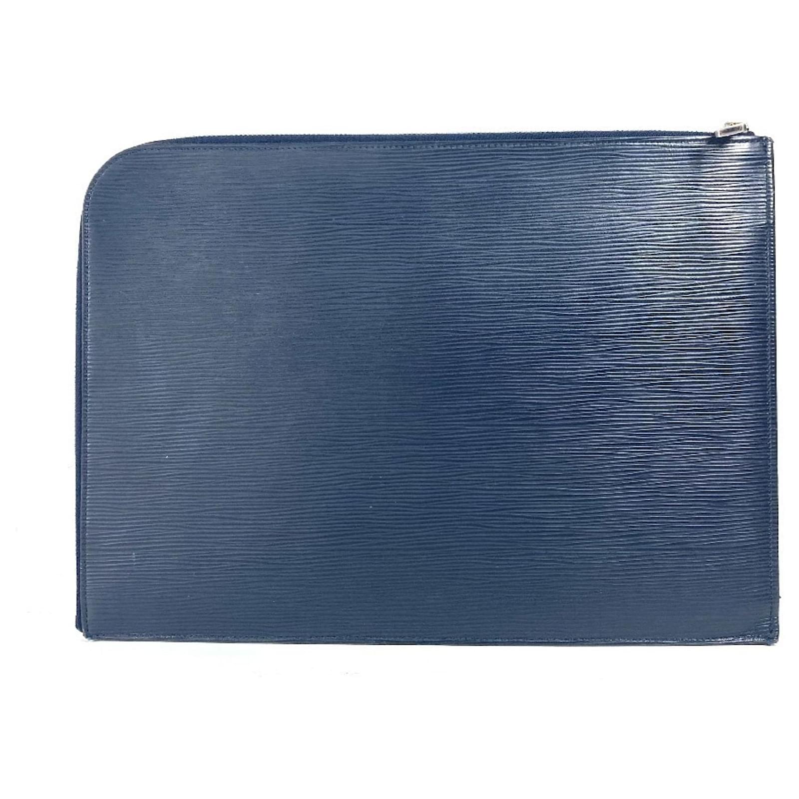 Louis Vuitton Epi Pochette Jour GM Clutch Bag Blue Navy blue Leather  ref.2107765