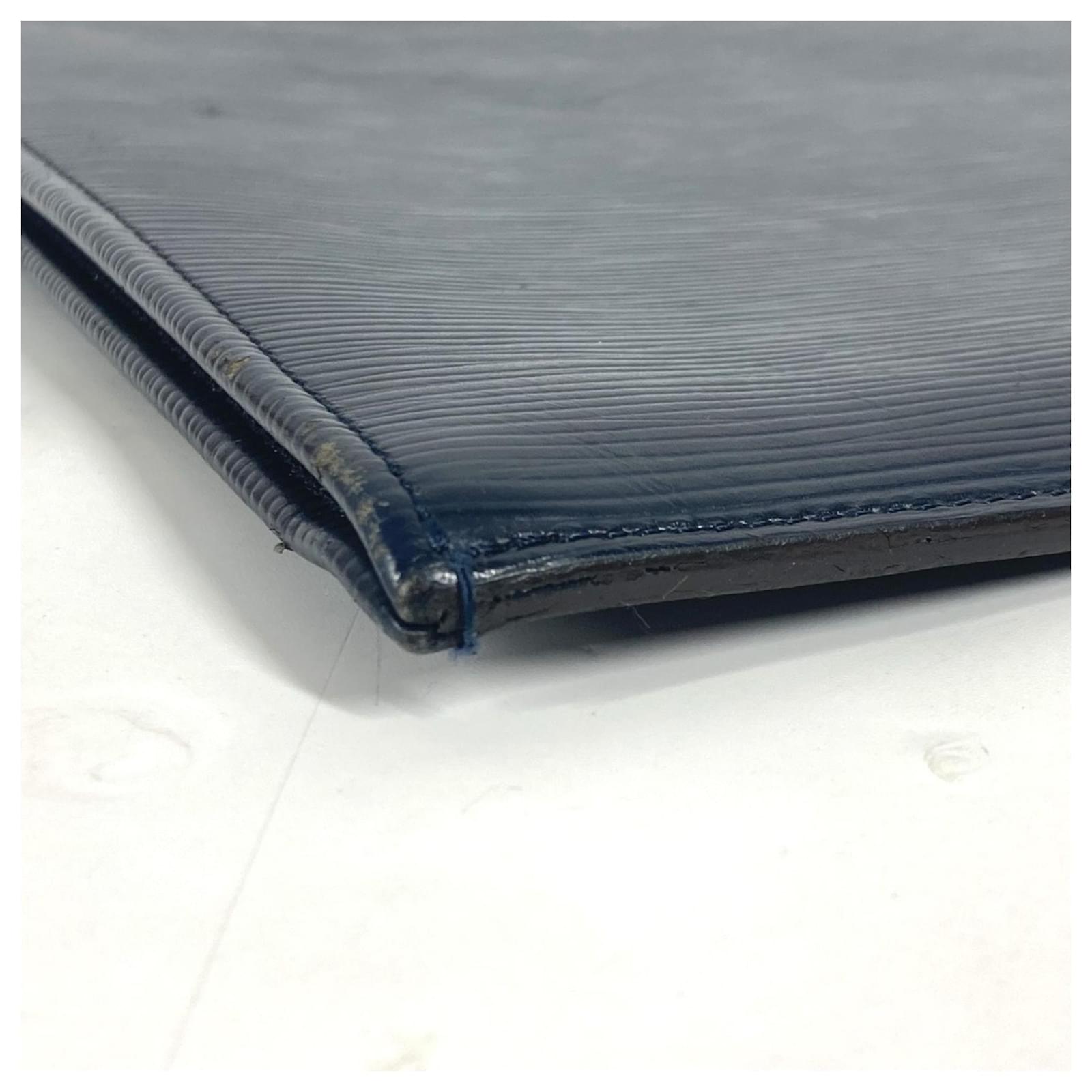 Louis Vuitton Epi Pochette Jour GM Clutch Bag Blue Navy blue Leather  ref.2107765