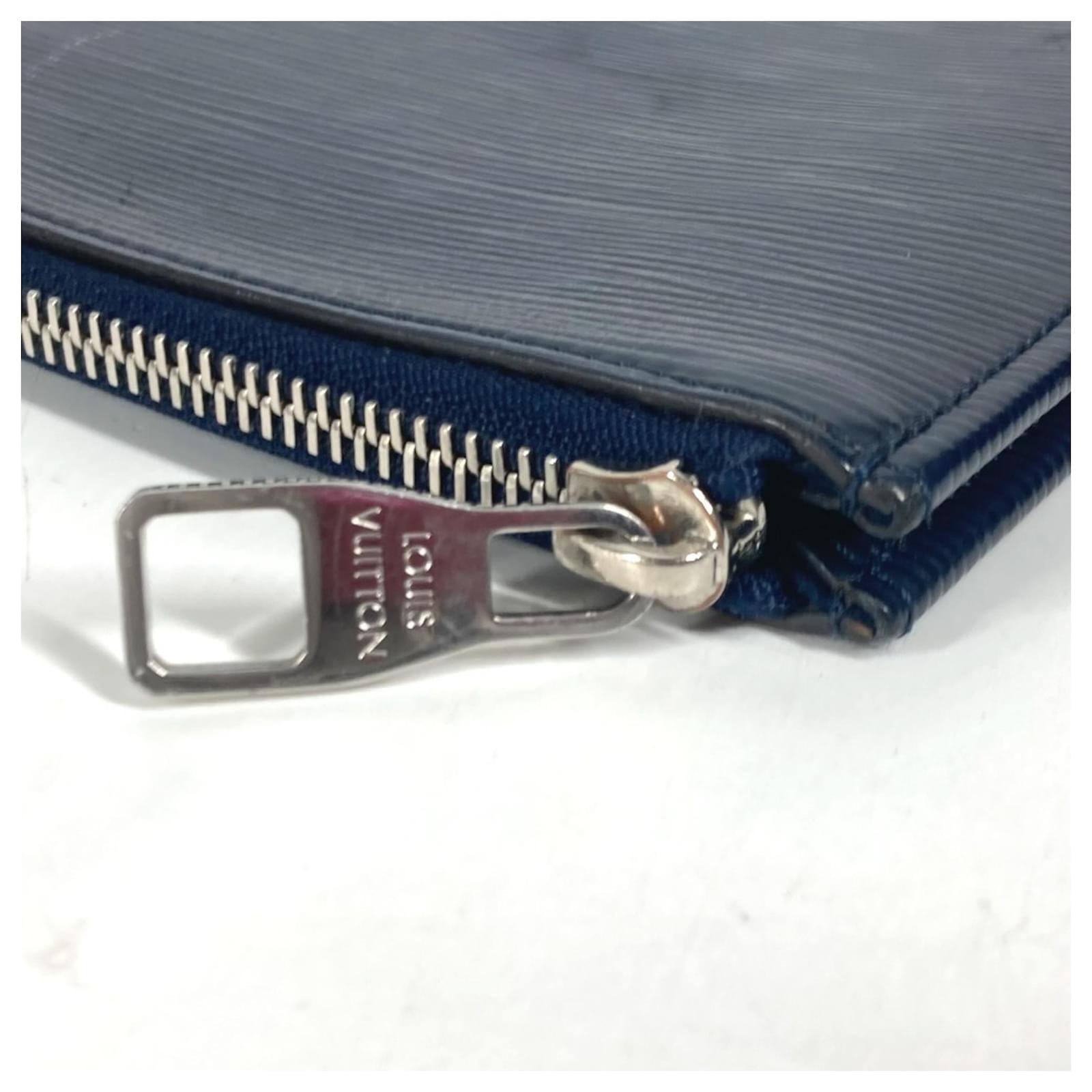 Louis Vuitton Epi Pochette Jour GM Clutch Bag Blue Navy blue Leather  ref.2107765