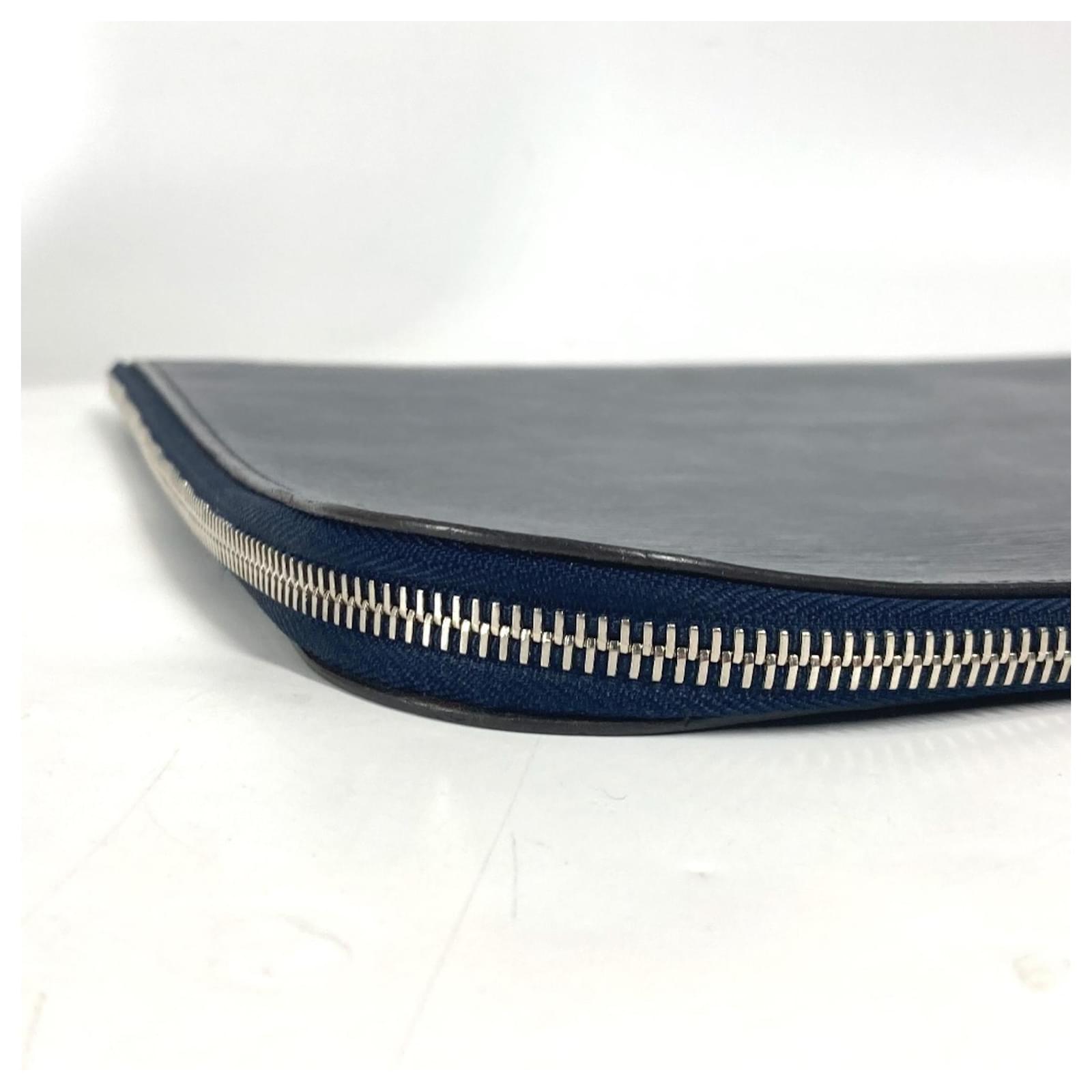 Louis Vuitton Epi Pochette Jour GM Clutch Bag Blue Navy blue Leather  ref.2107765