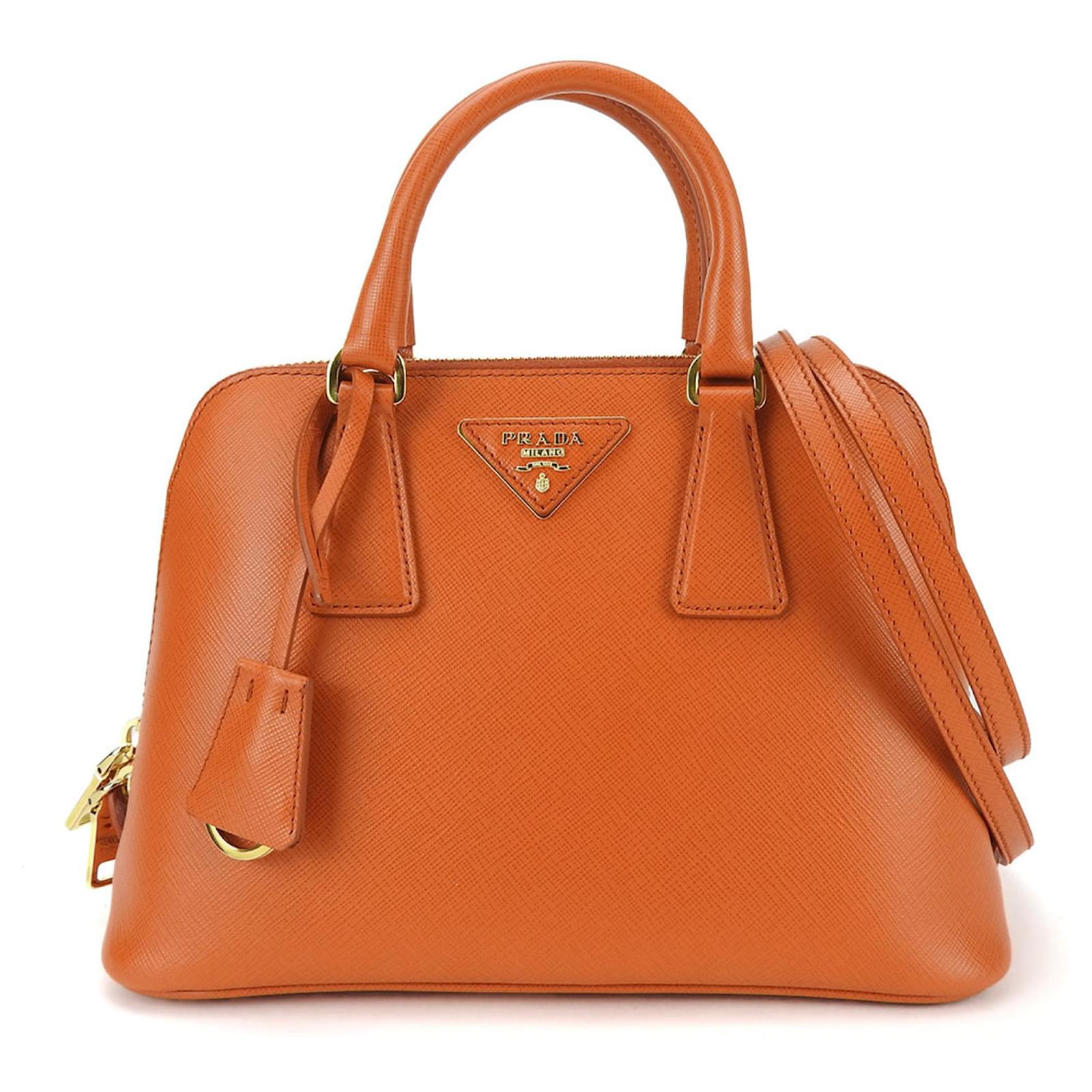Prada Saffiano Leather Handbag in Papaya Orange ref.2114817 - Joli