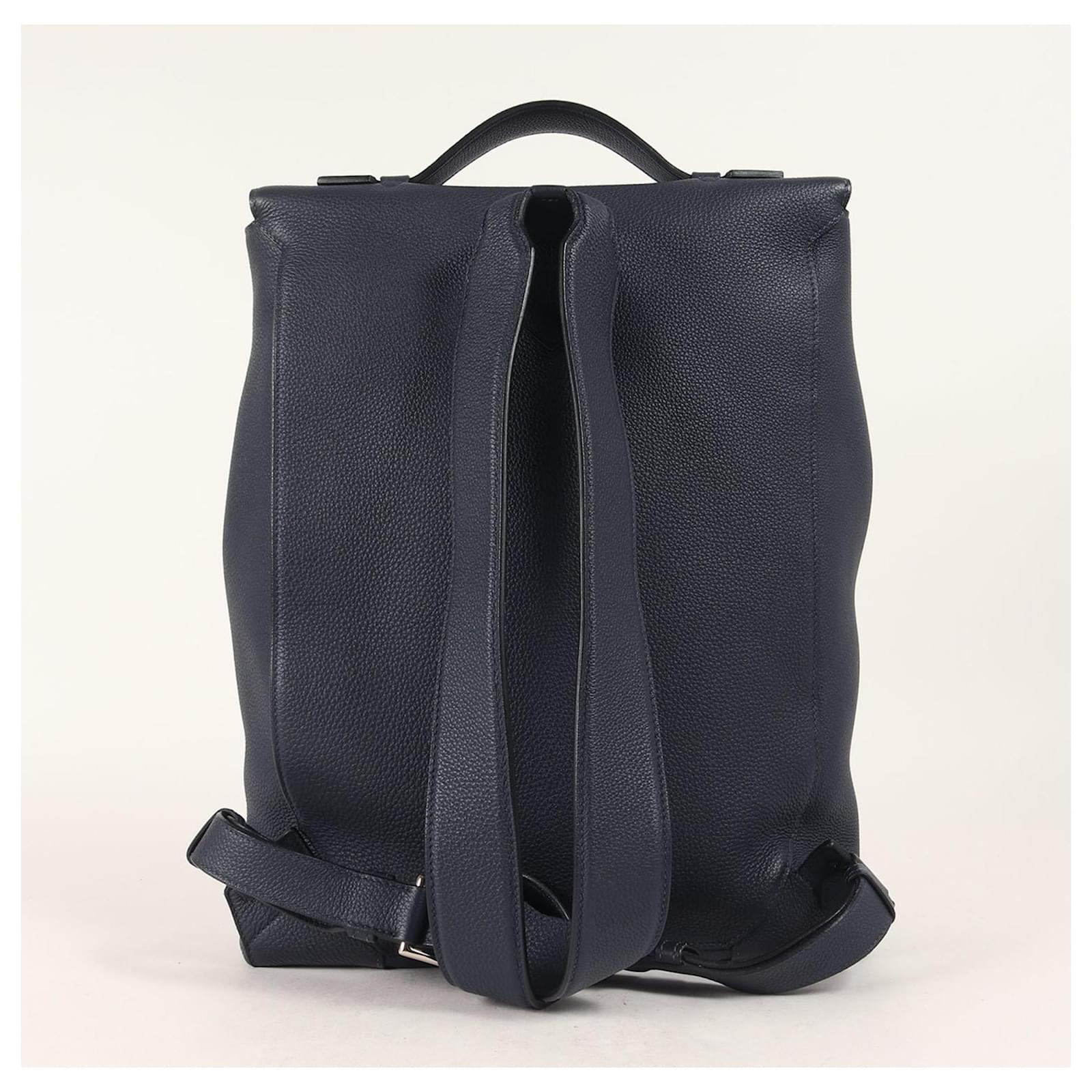 Hermès Hermes Navy Leather Backpack Navy blue Joli