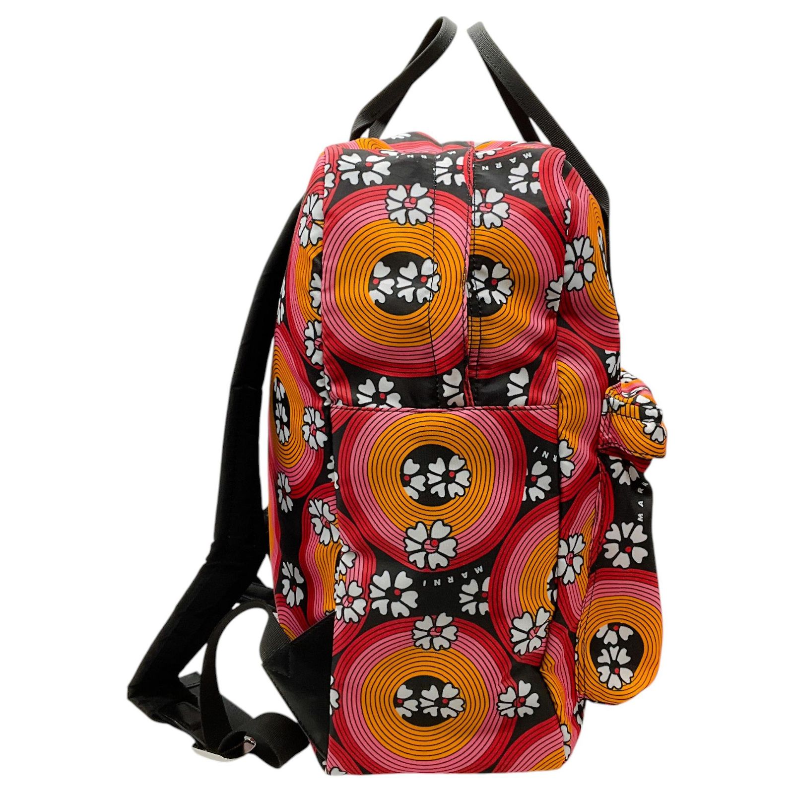 Marni Pink / Orange Techno Circles Backpack Polyester ref  display picture 3