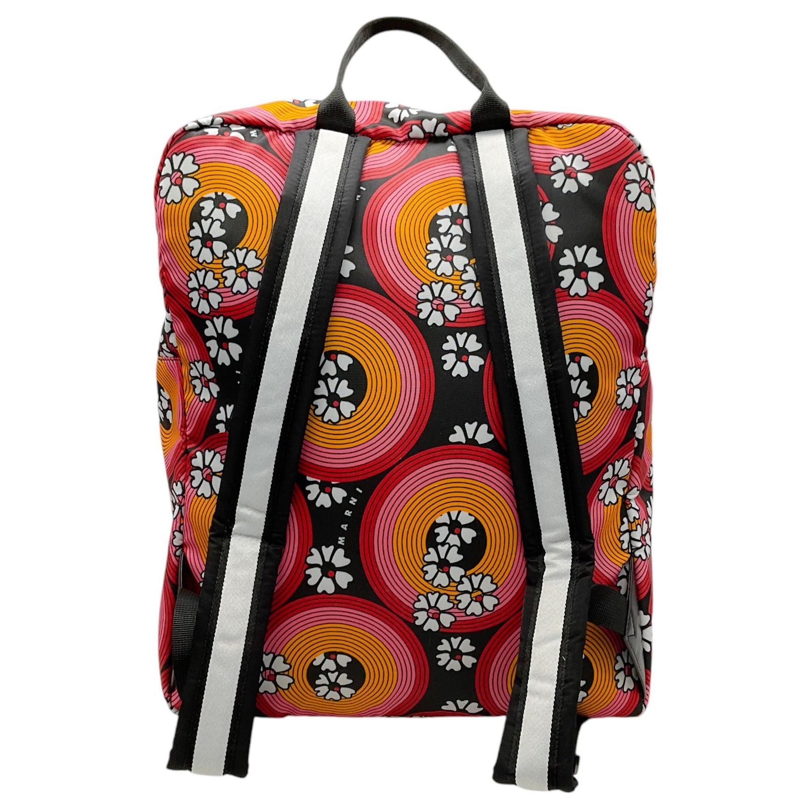 Marni Pink / Orange Techno Circles Backpack Polyester ref  display picture 2