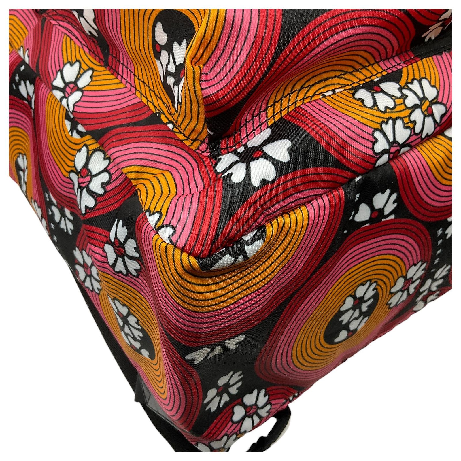 Marni Pink / Orange Techno Circles Backpack Polyester ref  display picture 1