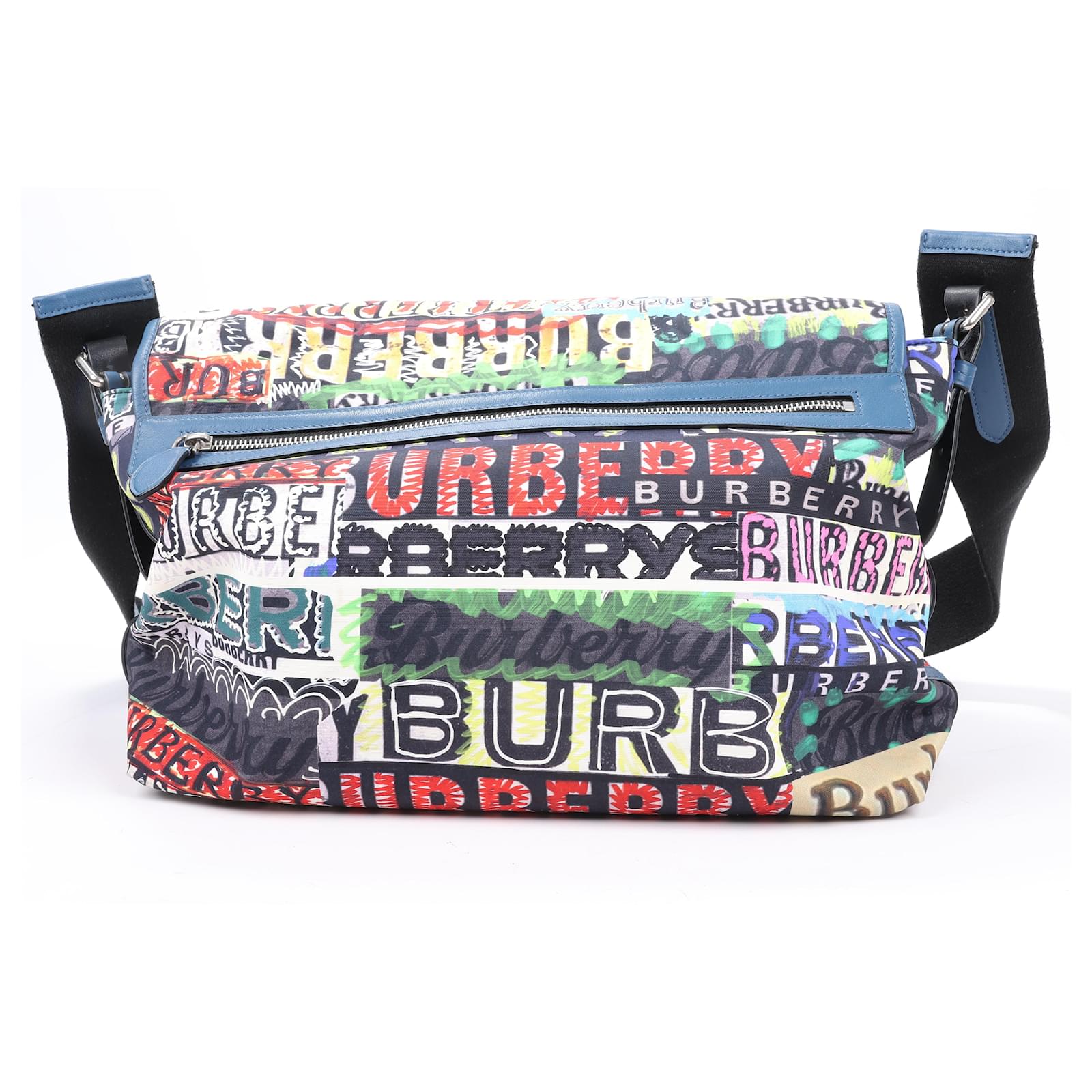 Burberry Graffiti Logo Printed Messenger Bag Multicolor Multiple