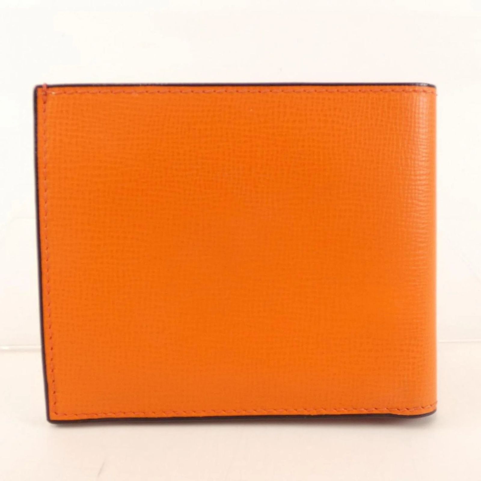 Valextra Bi-Fold Leather Wallet Orange ref.2129263 - Joli Closet