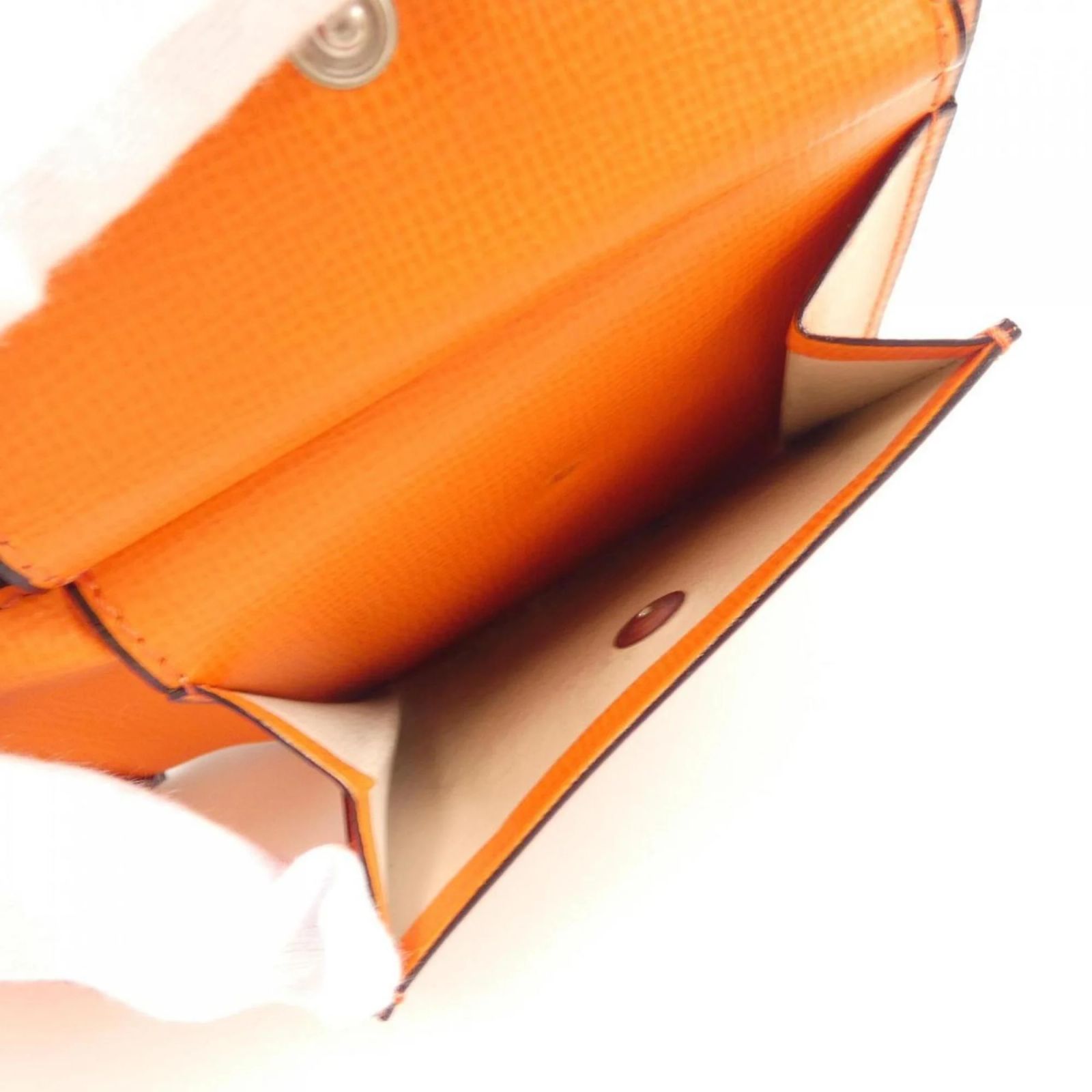 Valextra Bi-Fold Leather Wallet Orange ref.2129263 - Joli Closet