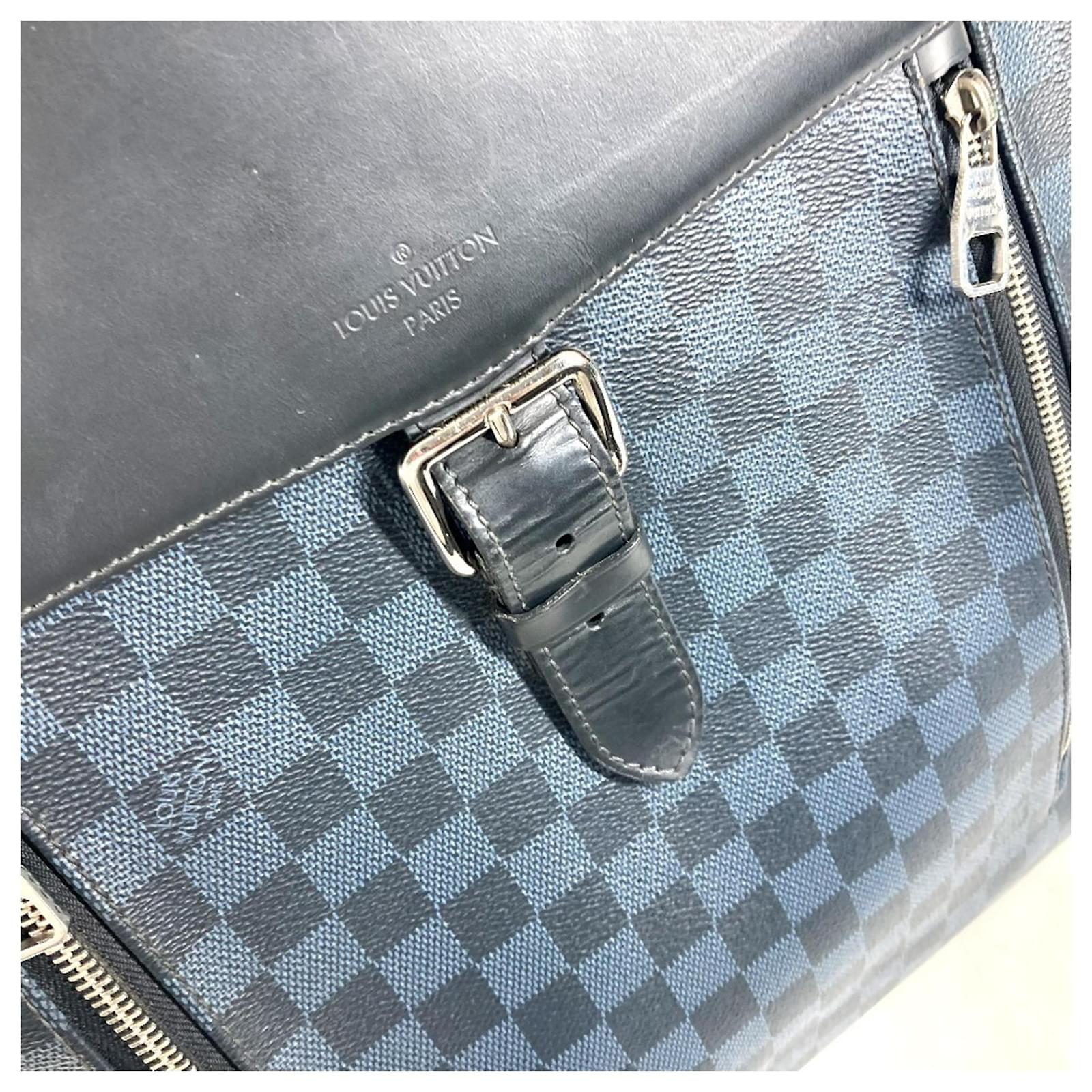 Louis Vuitton Damier Cobalt Newport Backpack Navy blue Cloth  ref.2129746
