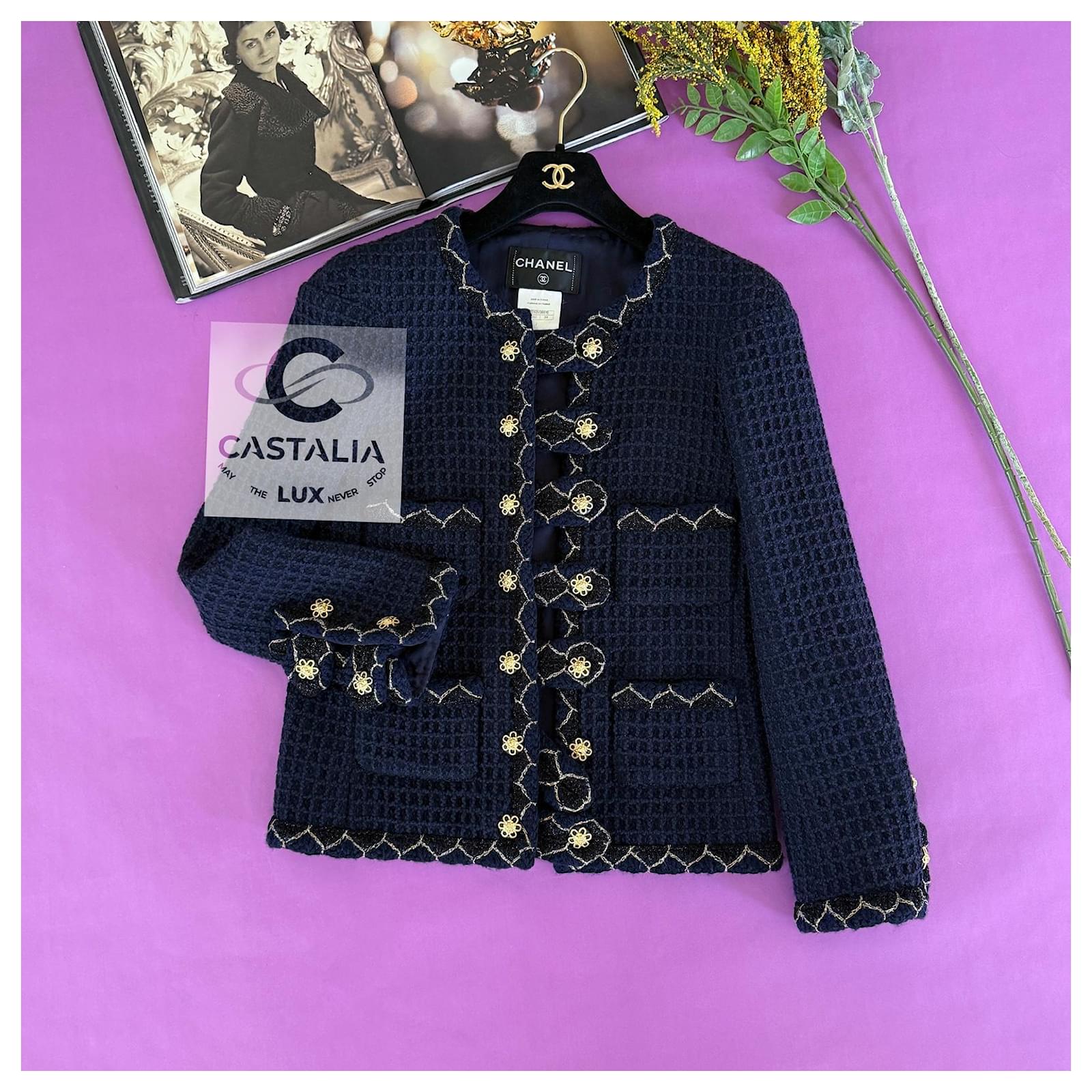 Chanel Legendary Paris / Salzburg Navy Tweed Jacket 34 FR Navy