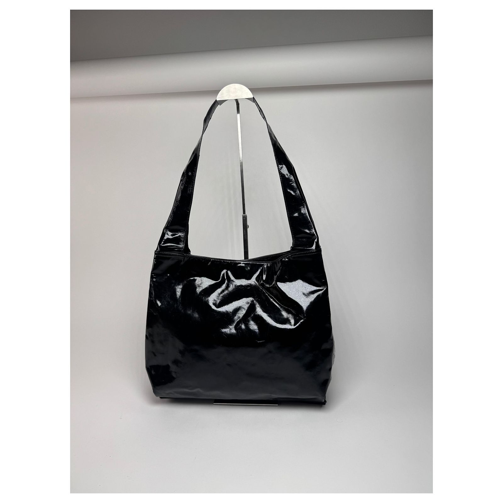 Vintage Gucci Tom Ford Patent Leather Shoulder Bag Black ref 