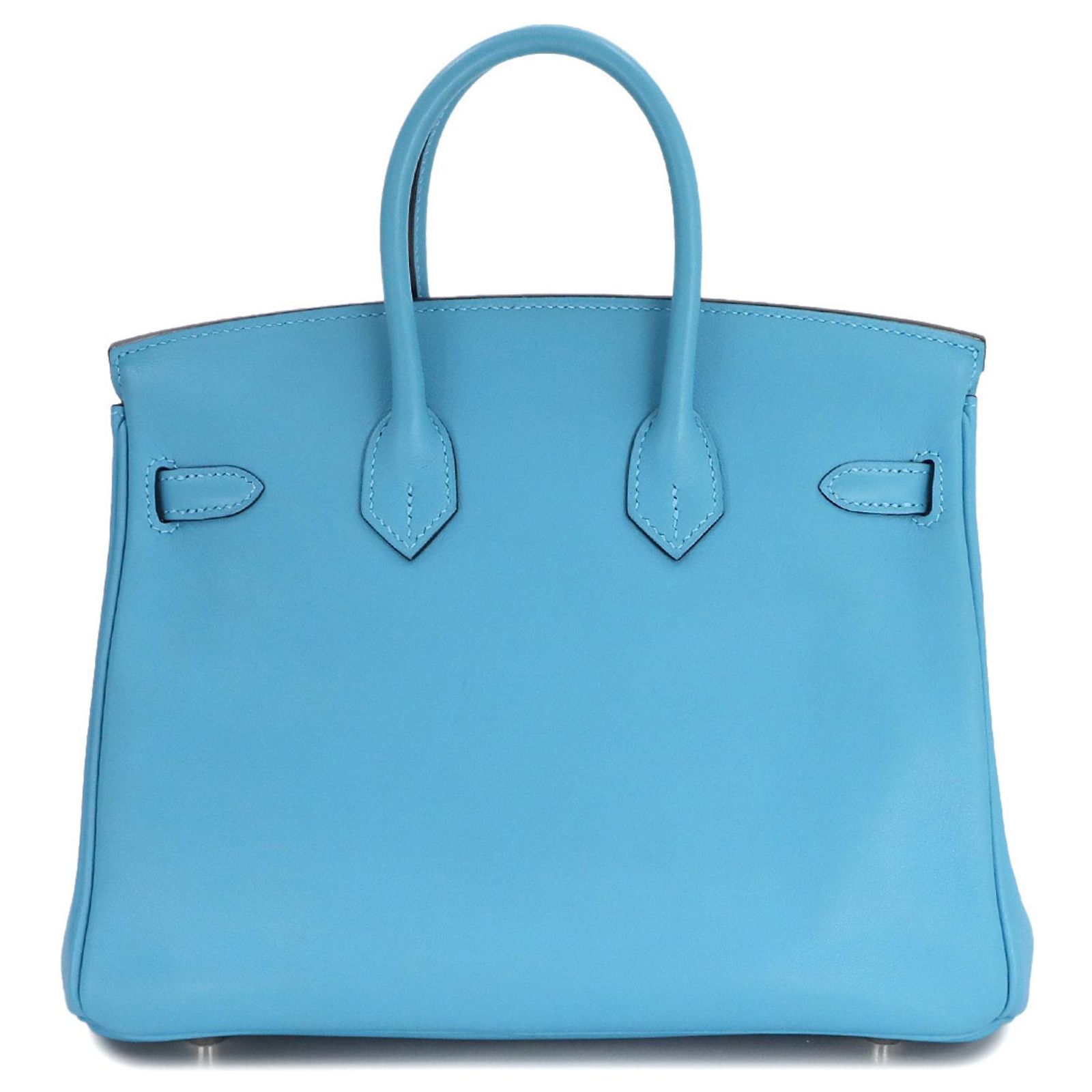 Hermès Hermes Birkin 25 Handbag in Swift Bleu du Nord Blue Leather ref ...