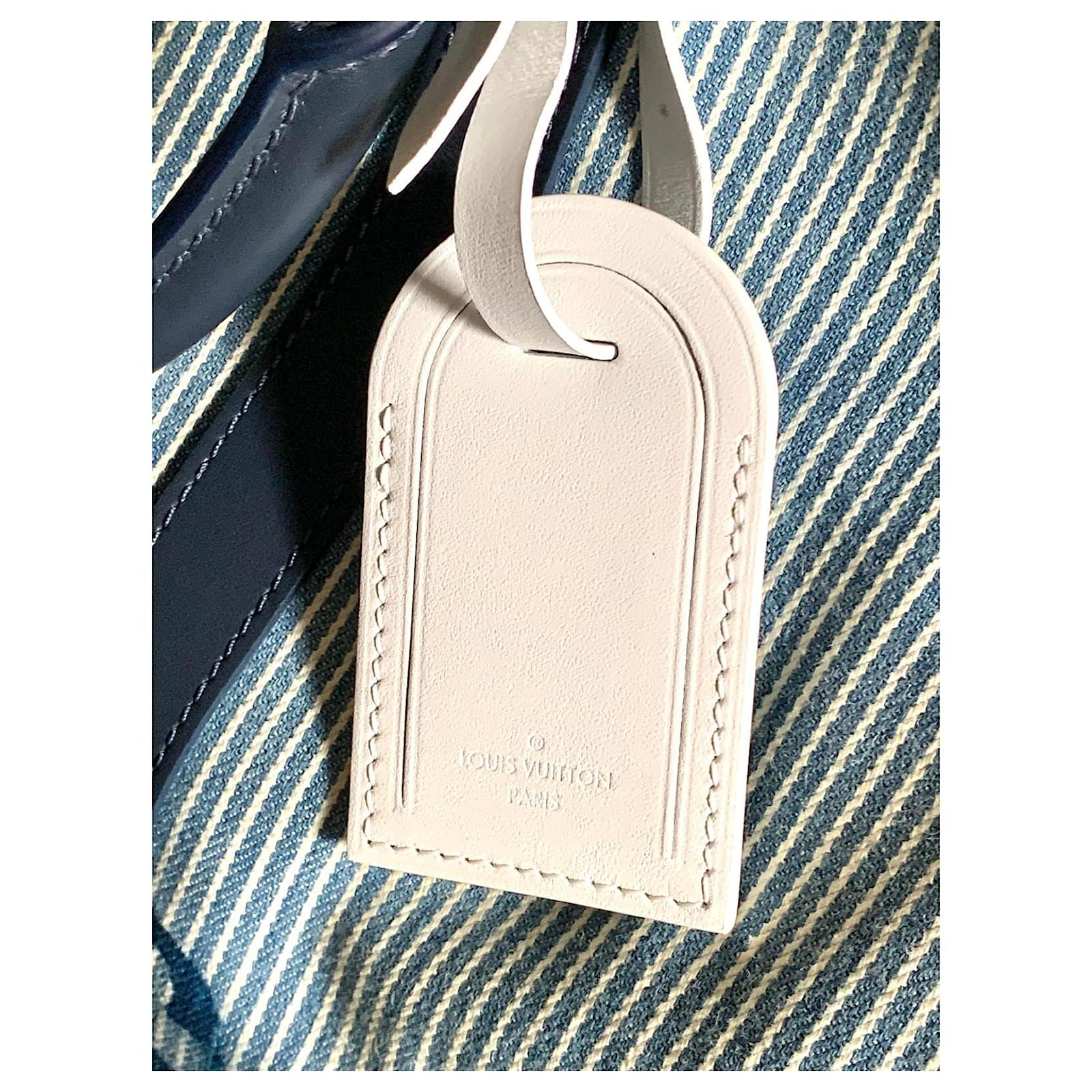 Louis Vuitton Keepall Bandoulire 50  Virgil Abloh Collection, Limited Edition 2021 Light blue Cotton  ref.2135386