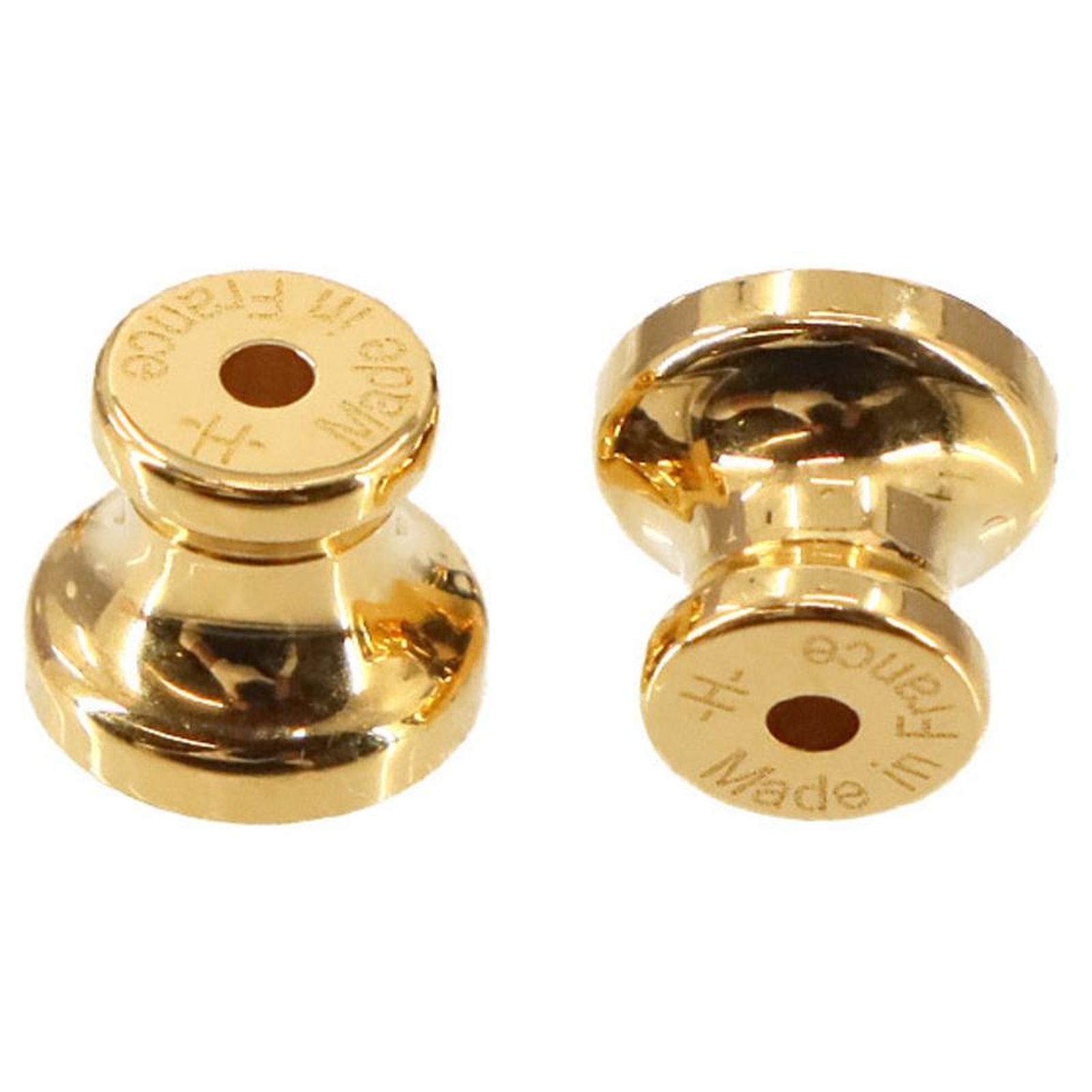 Boucles D'oreilles HERMÈS Olympe - Veau Epsom Marine, Finition Or, Neuves Avec étiquettes