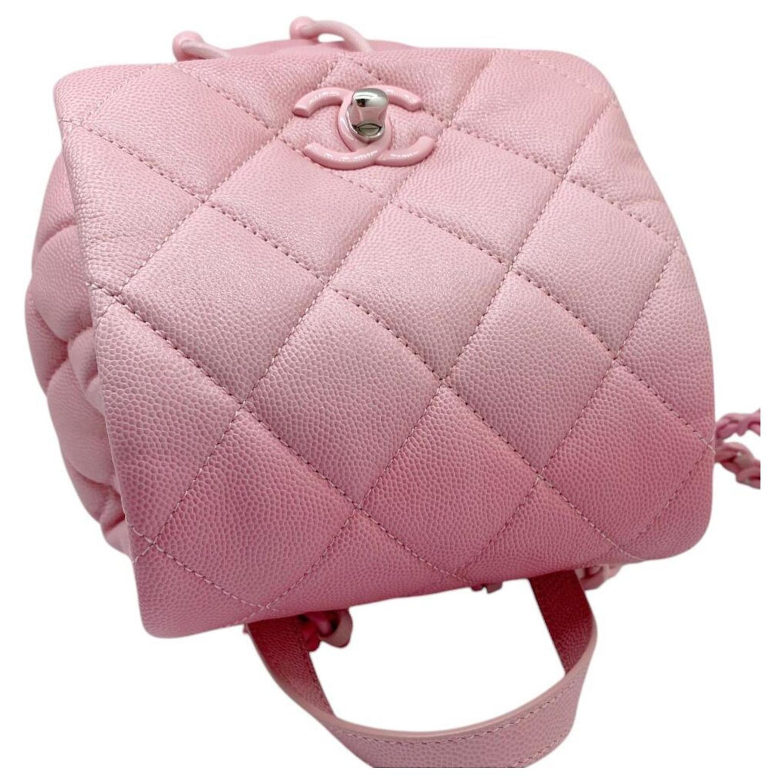 CHANEL CC Coco Mark Matelasse Quilted Backpack in Lambskin, Pink CHANEL Backpack Red Bags & Handbags for Women for sale | eBay main image 3