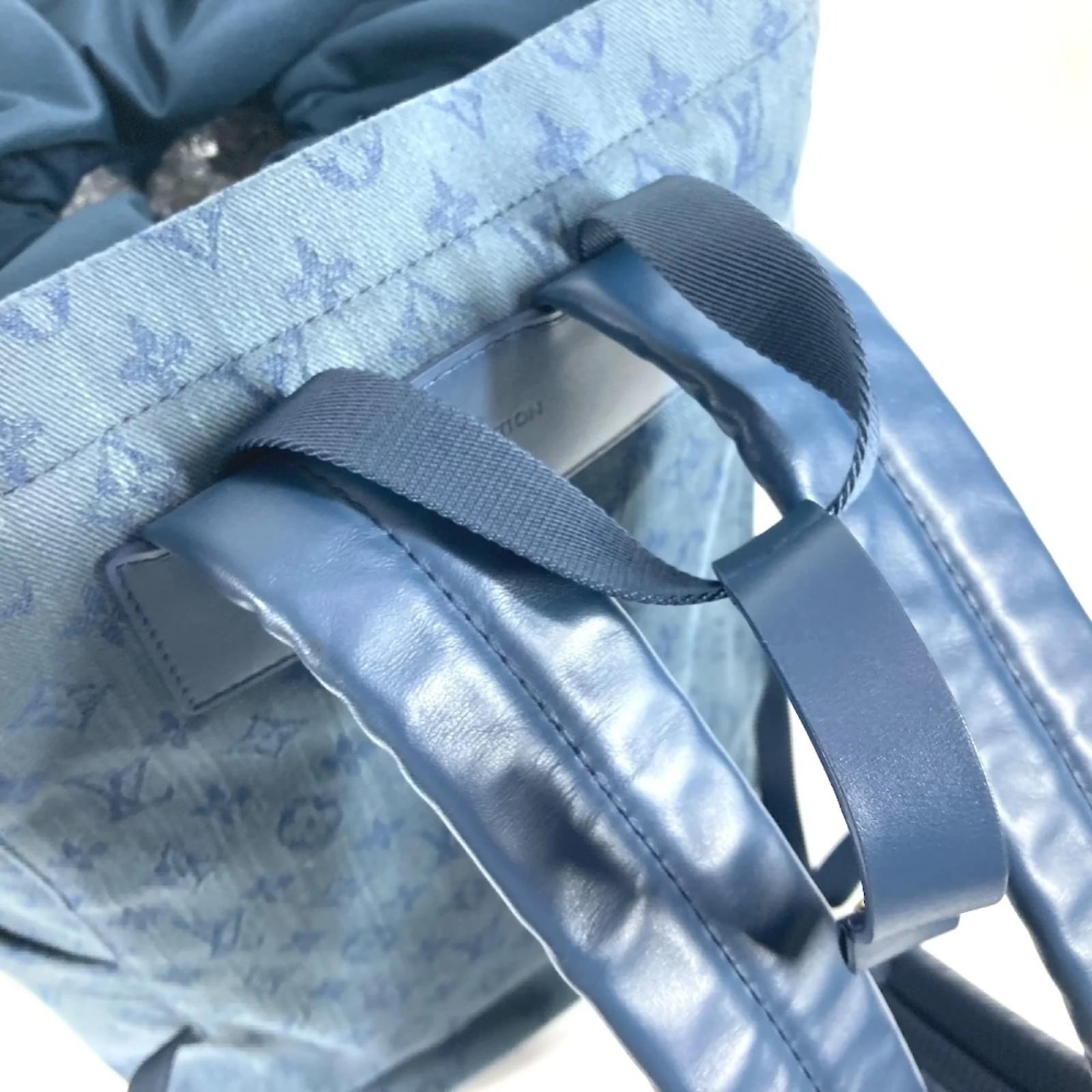 Louis Vuitton Monogram Denim Backpack Blue Cloth  ref.2136779
