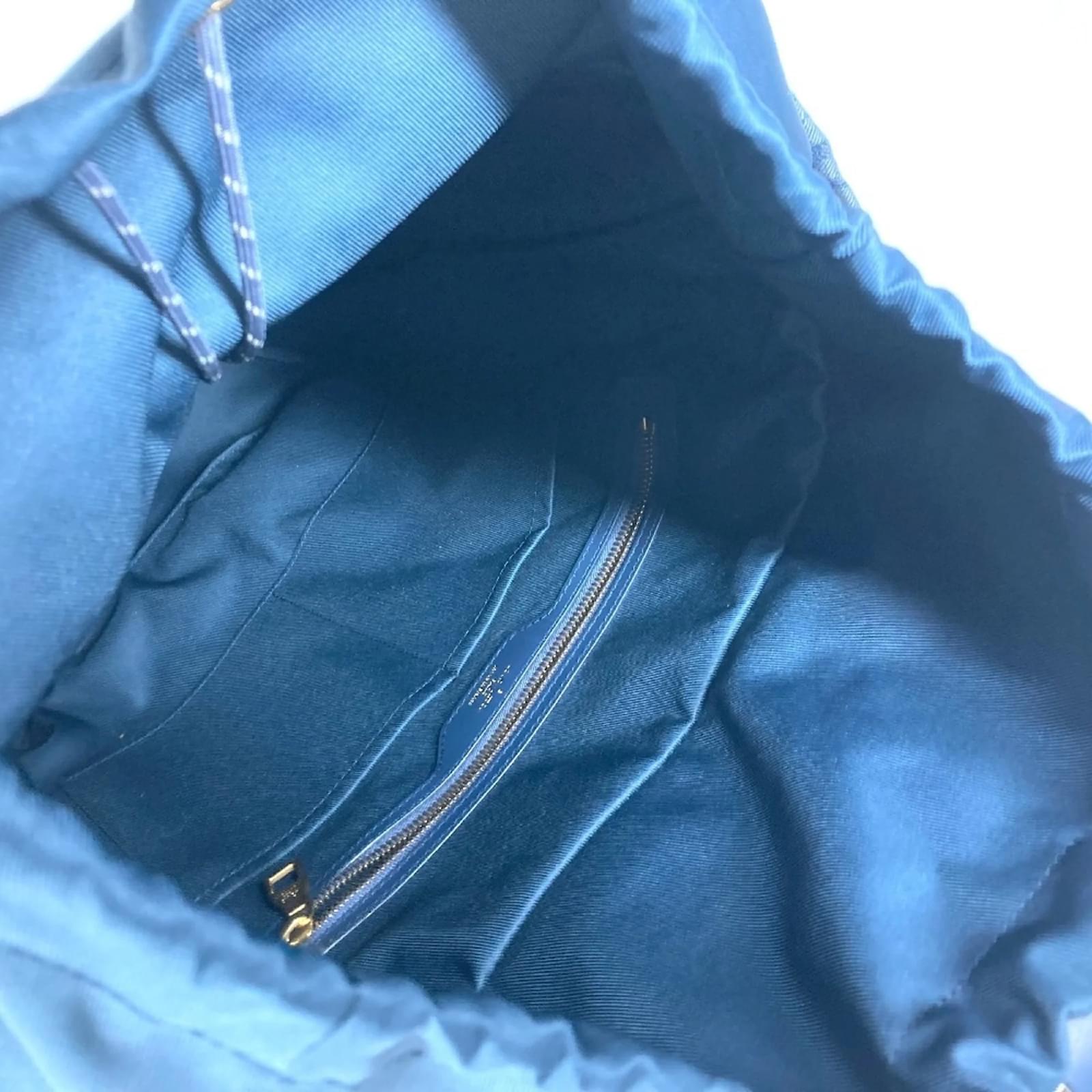 Louis Vuitton Monogram Denim Backpack Blue Cloth  ref.2136779