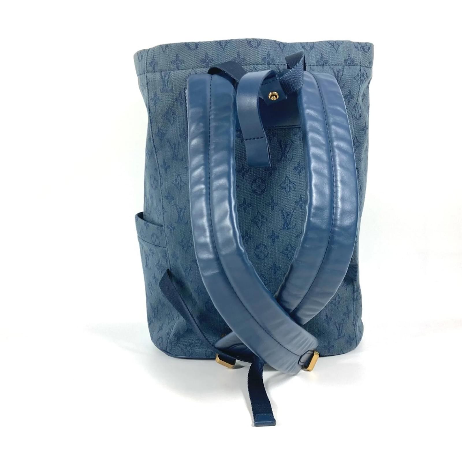 Louis Vuitton Monogram Denim Backpack Blue Cloth  ref.2136779