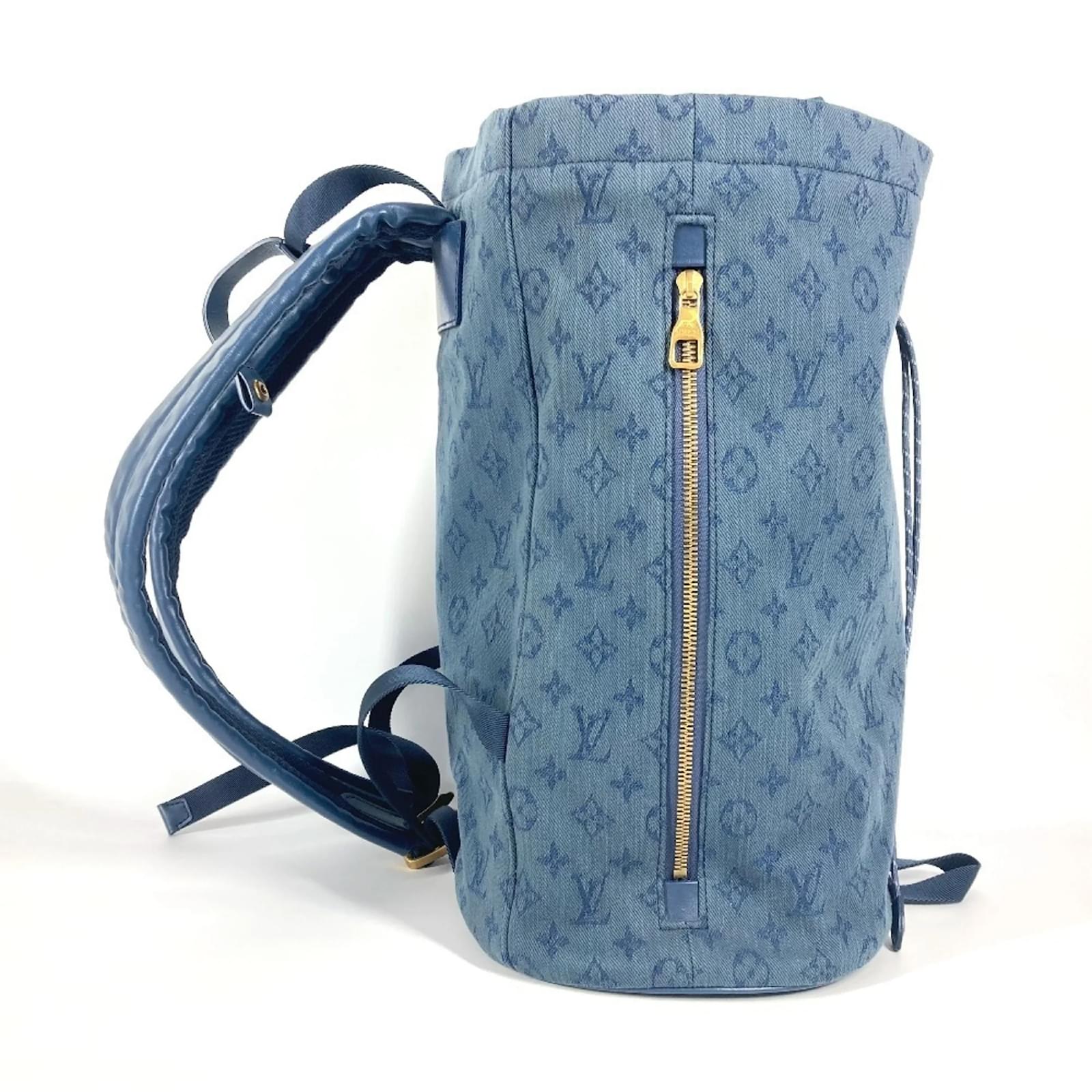 Louis Vuitton Monogram Denim Backpack Blue Cloth  ref.2136779
