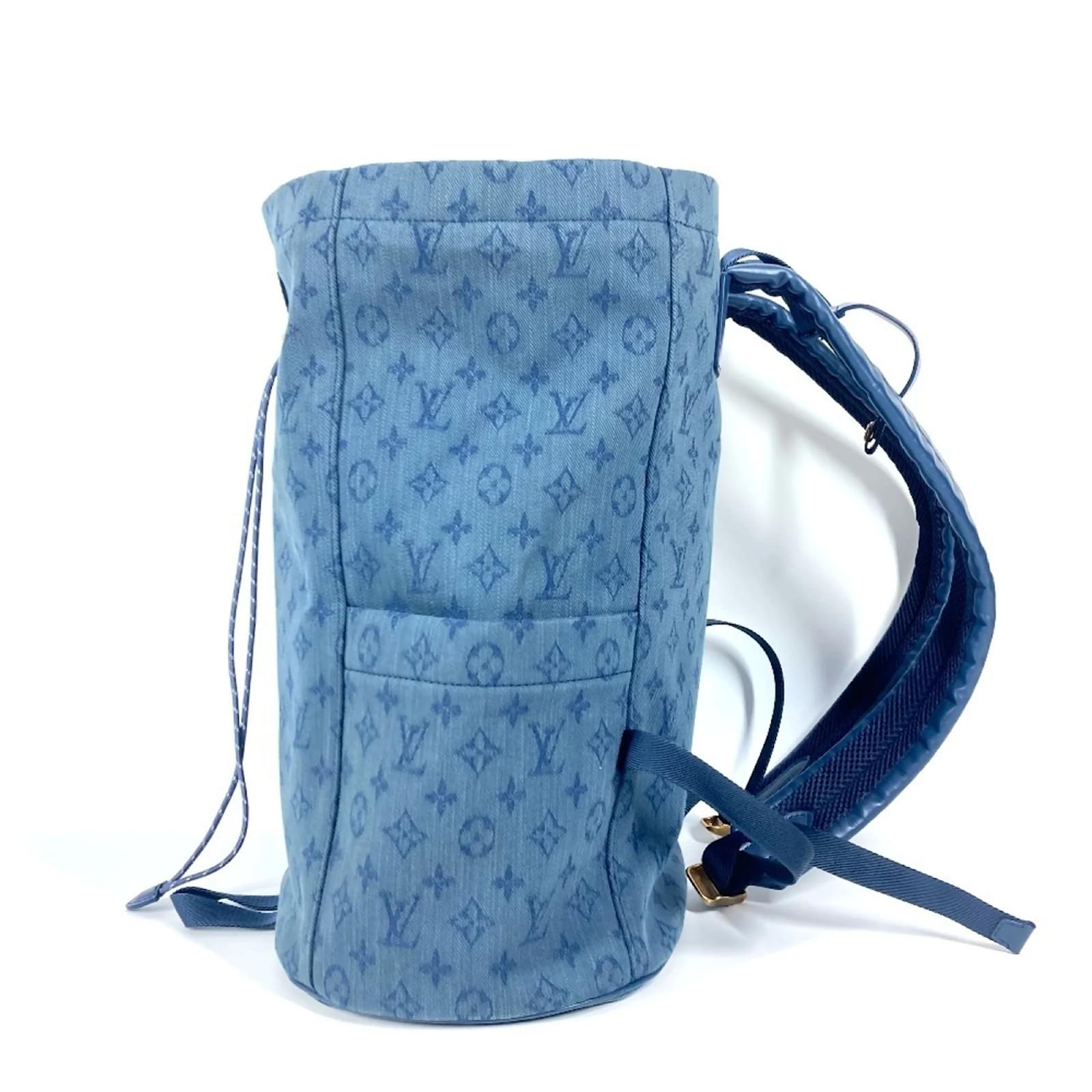 Louis Vuitton Monogram Denim Backpack Blue Cloth  ref.2136779