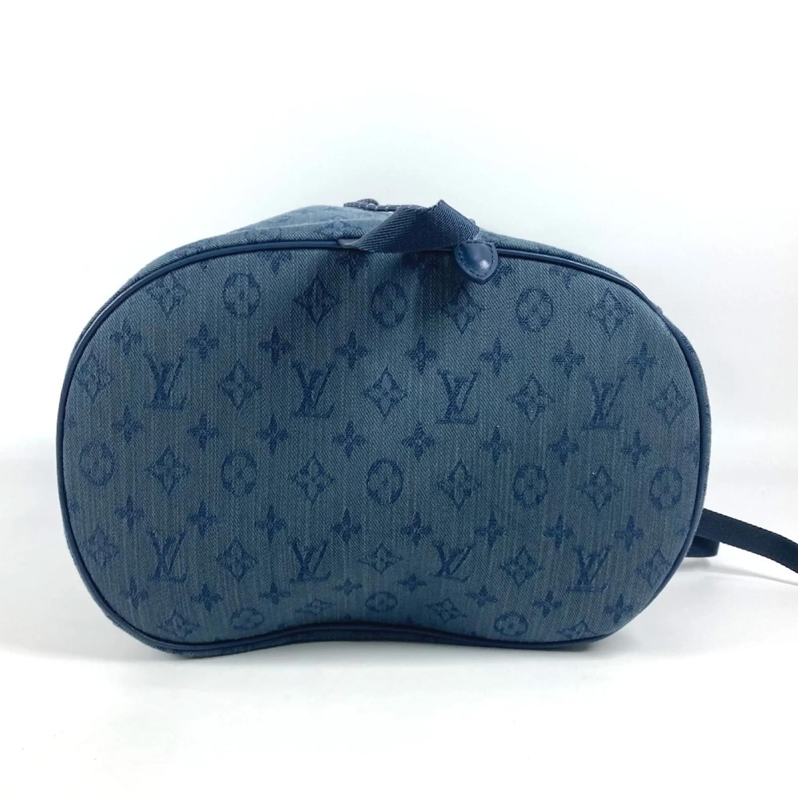 Louis Vuitton Monogram Denim Backpack Blue Cloth  ref.2136779