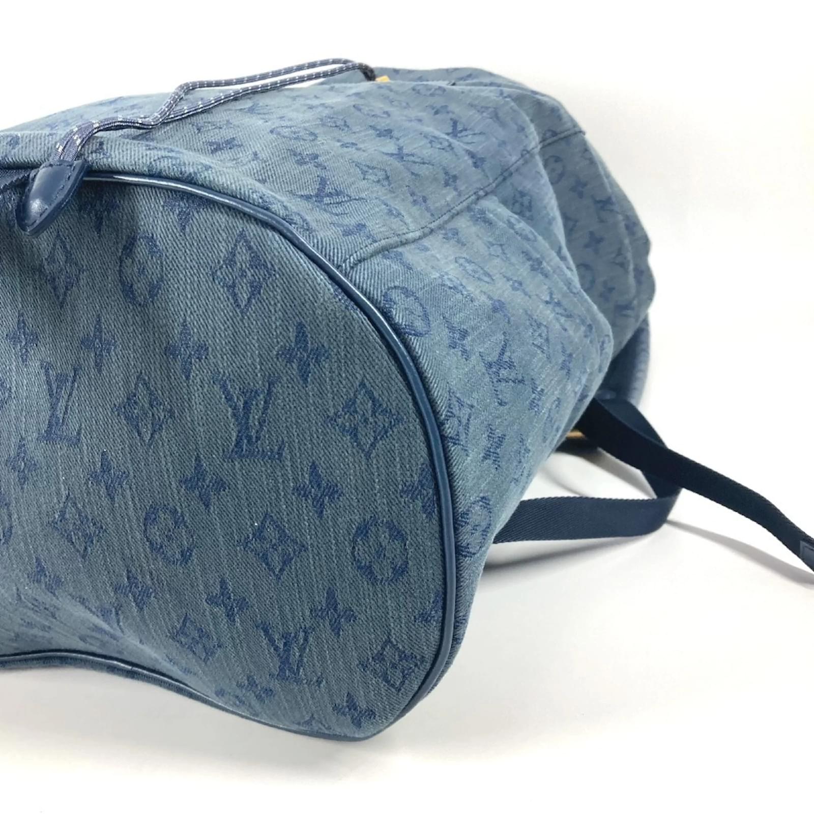 Louis Vuitton Monogram Denim Backpack Blue Cloth  ref.2136779