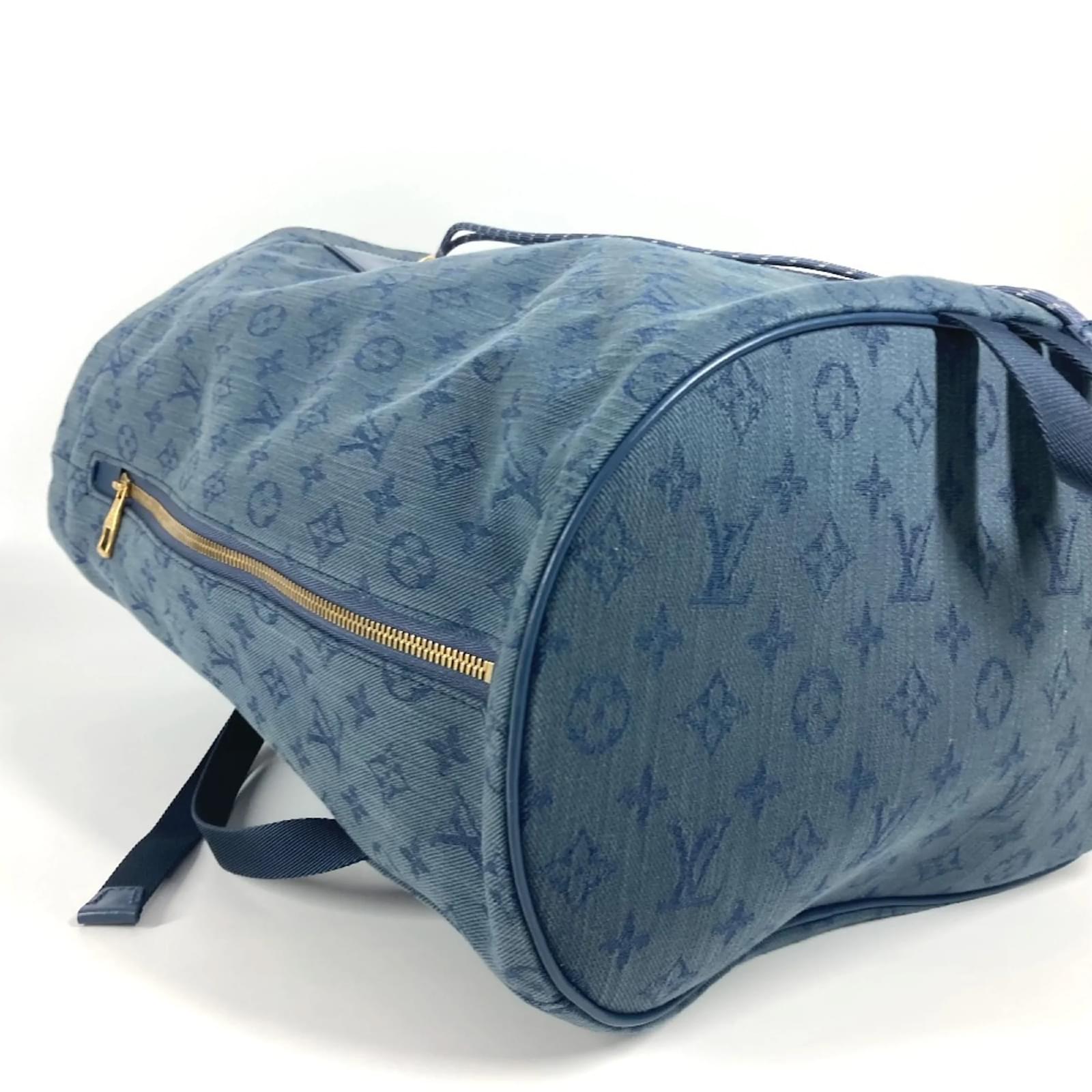 Louis Vuitton Monogram Denim Backpack Blue Cloth  ref.2136779