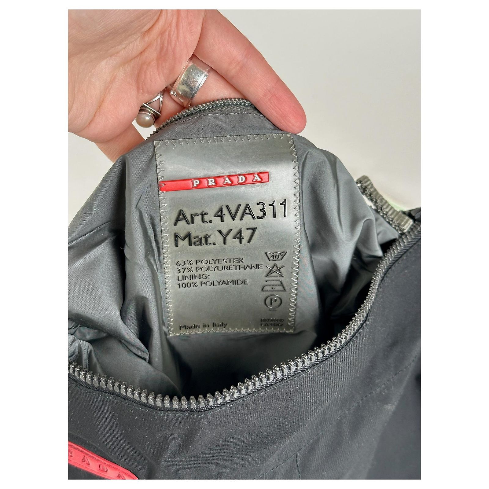 Vintage Prada Sport Crossbody Bag Black Polyester ref.2137660