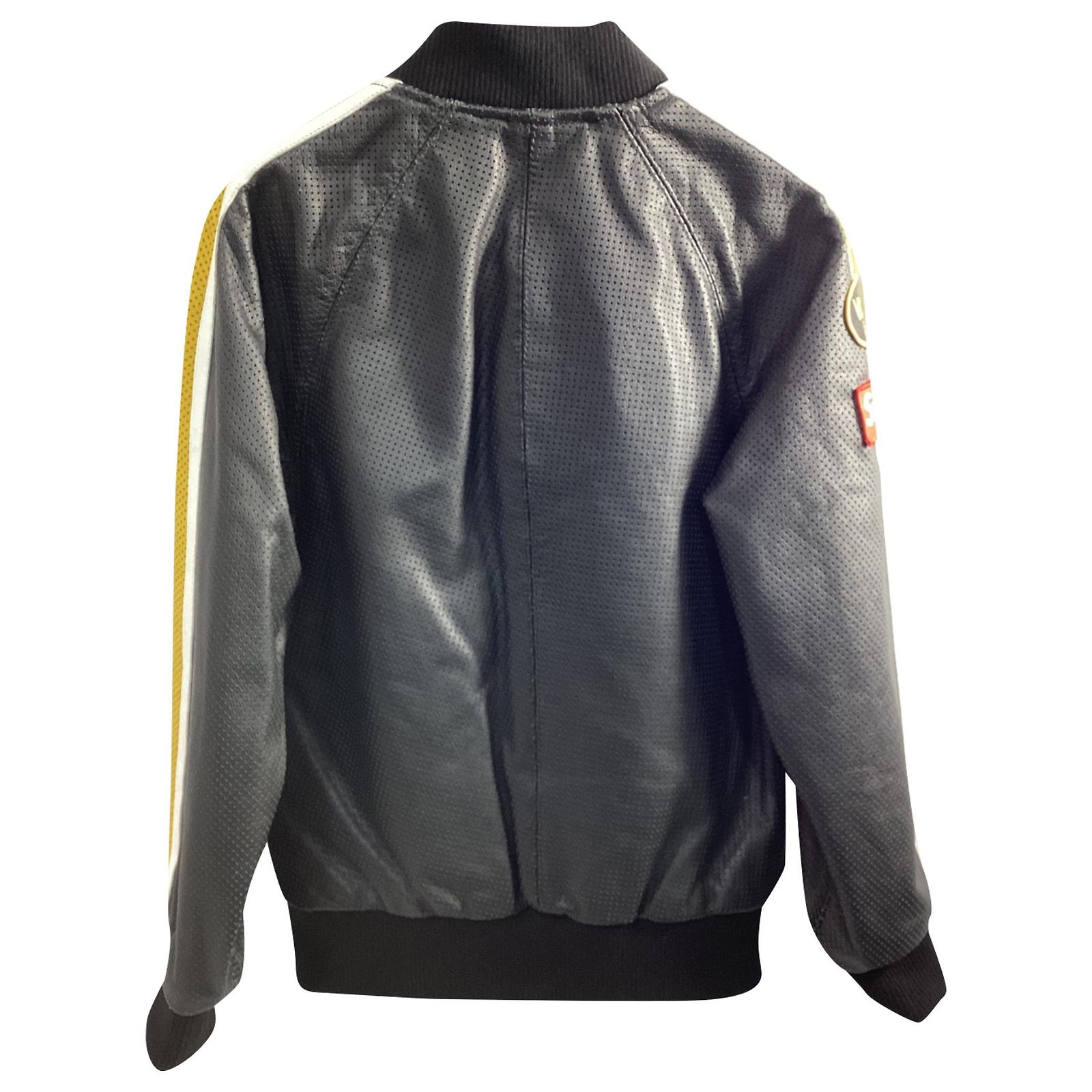 Supreme x Vanson Perforated Bomber Jacket in Black Leather ref 