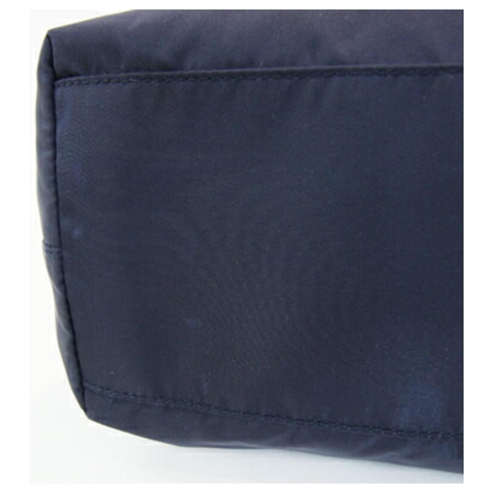 Prada Tote Bag BR4371 Blue Navy blue Leather Nylon ref.JC2139251