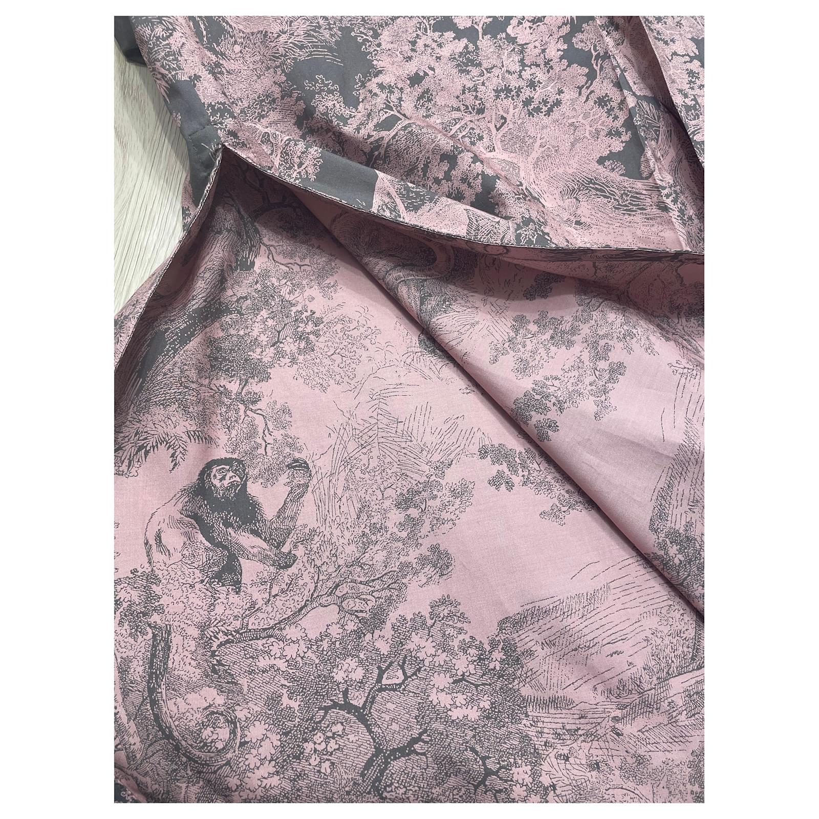 Dior Riviera Maxi Shirt Dress Pink Cotton Silk ref.2139620 - Joli Closet