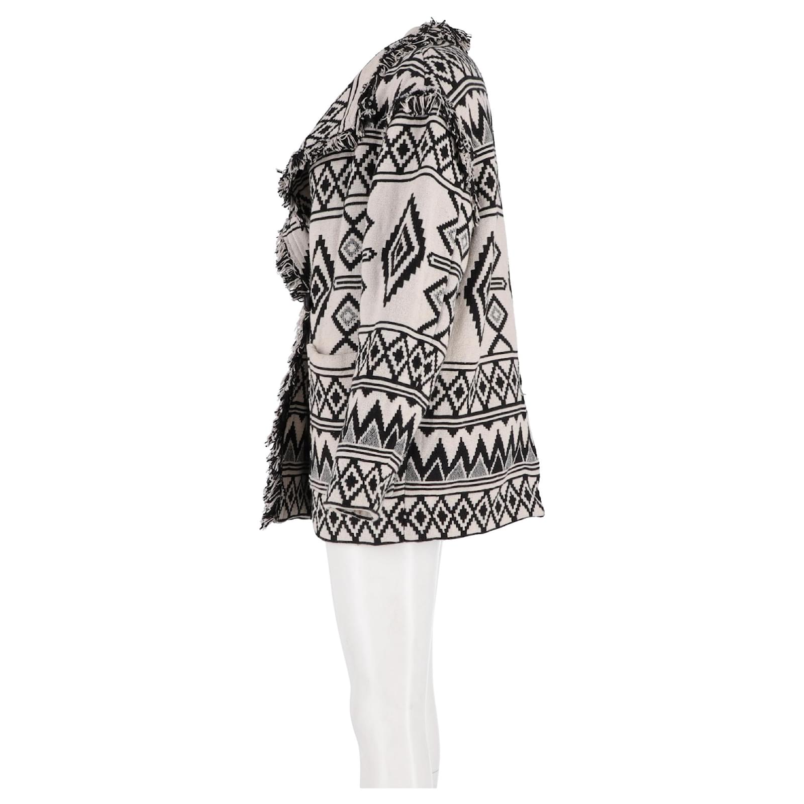 Isabel Marant Étoile Josiali Jacket in White and Black Cotton ref