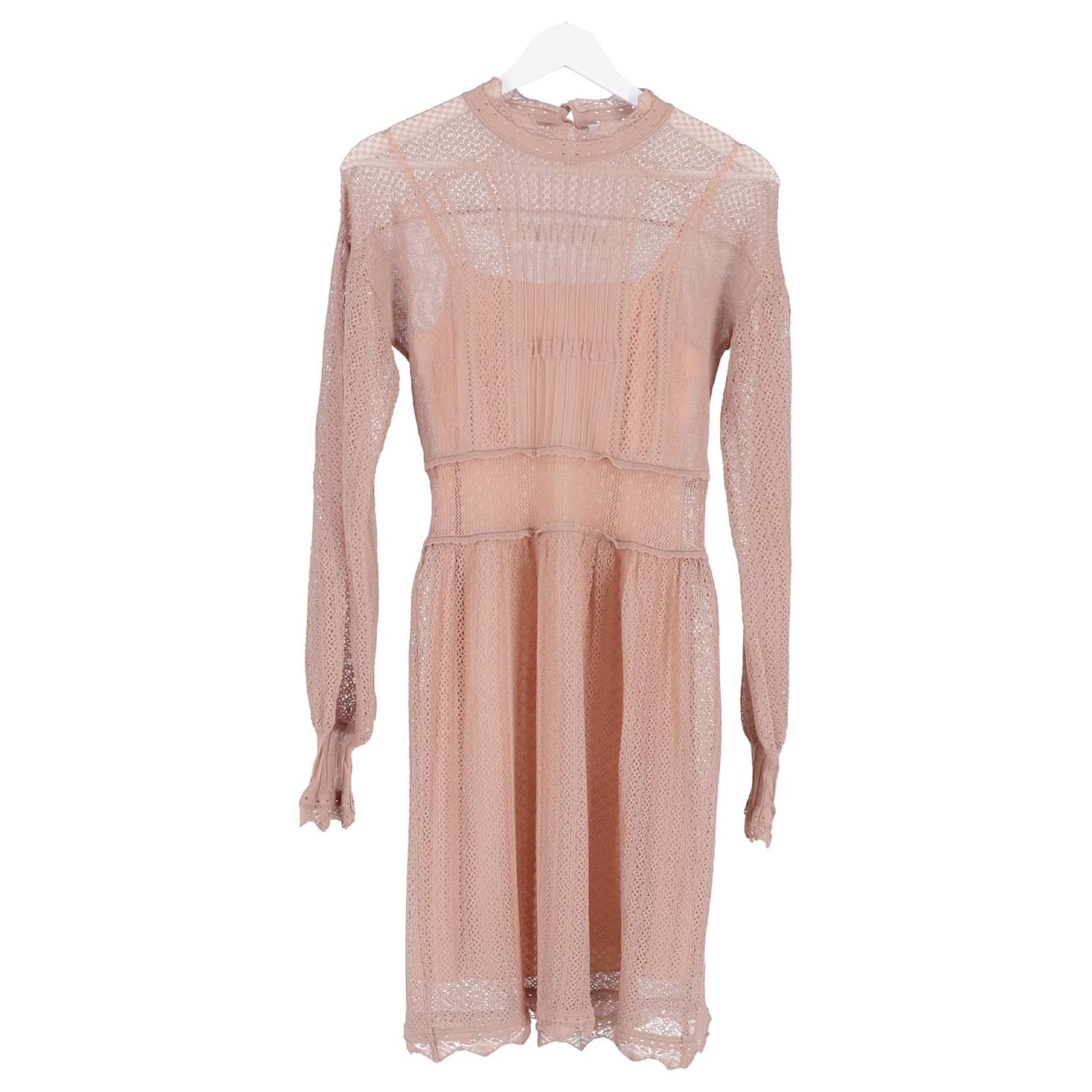 Lady Dior Dior Knitted Long Sleeve with Slip Mini Dress in Pink Viscose  Cellulose fibre ref.2140773 - Joli Closet