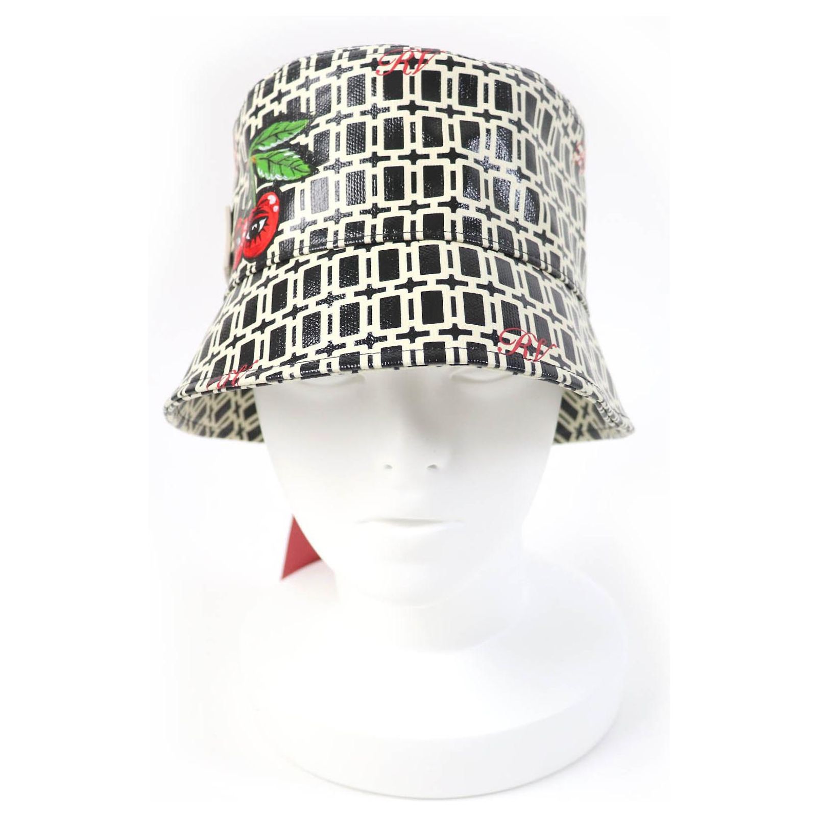 Roger Vivier Cherry\'s Wink Bucket Hat Black Ivory Petite Darby Bucket Style Sun Hat - Small Sun Hats for Women  main image 3