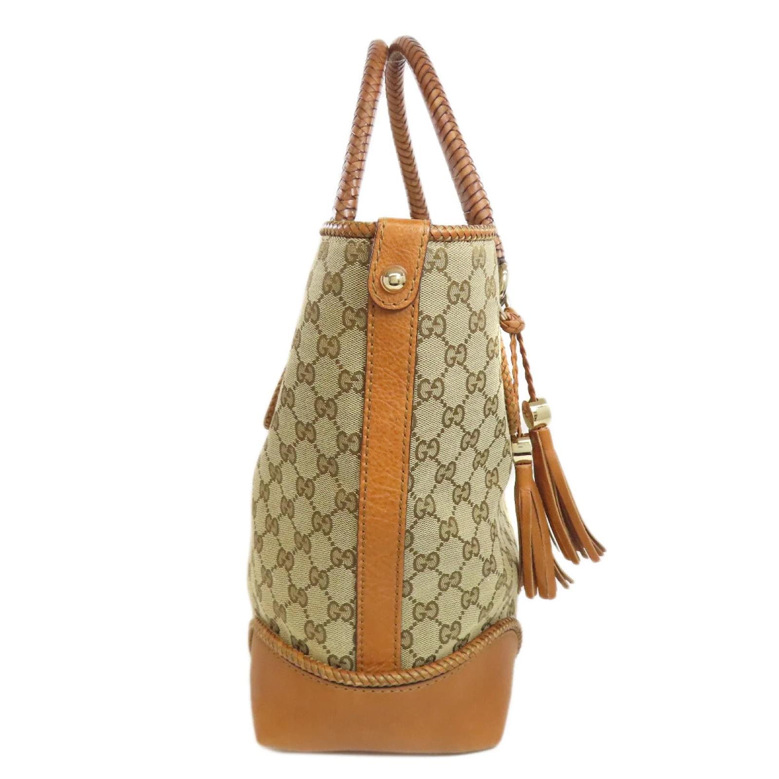 Gucci 257023 GG Marrakech Tote Bag Brown Cloth ref.2144397
