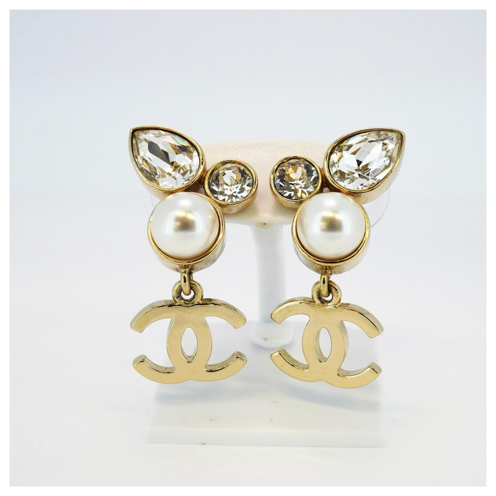Champagne Quartz Gold Chain Loop Earrings main image 0