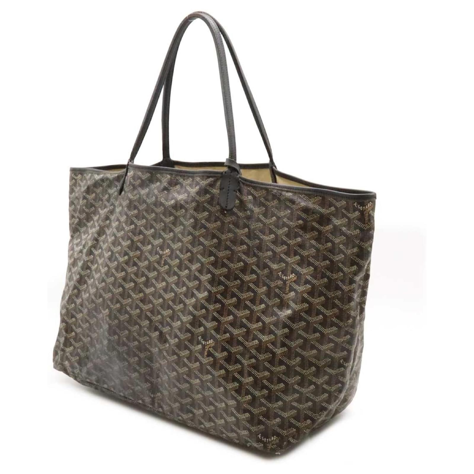 Goyard Saint Louis GM Tote Bag Brown Black White Leather