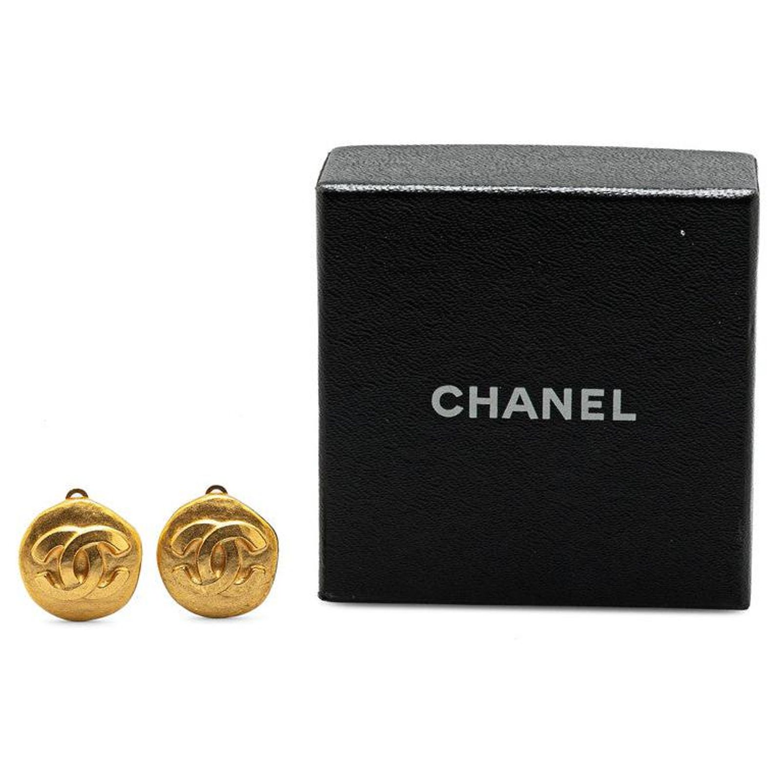 Chanel Chanel Gold-Plated Coco Mark Vintage Earrings 95A Metal Earrings 95A Vintage Chanel Coco Mark Earrings, Gold Plated, Women main image 3