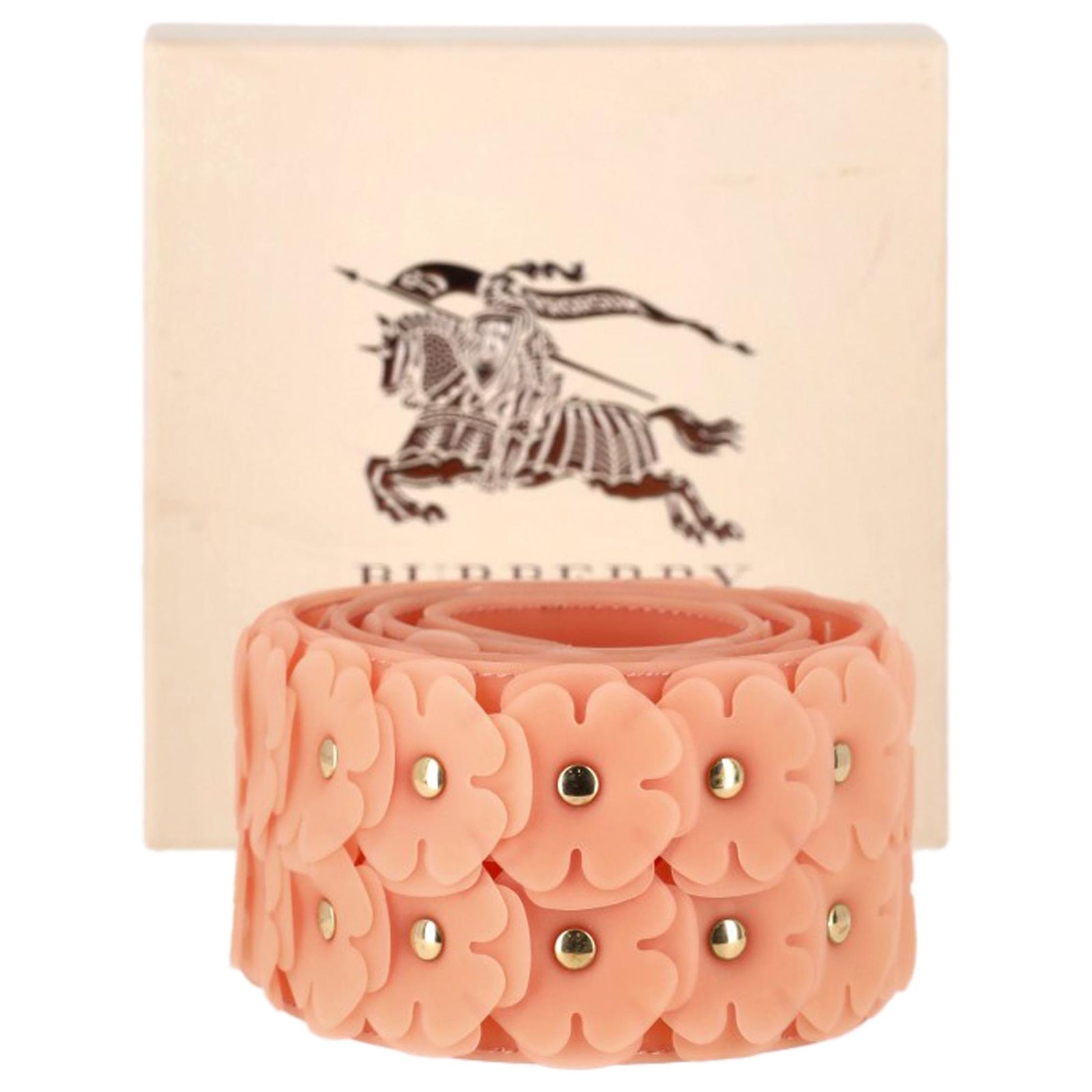BURBERRY PRORSUM Rubber Silicone WAIST BELT Flower Burberry Prorsum Floral Belt in Peach Rubber ref.2152961  main image 2