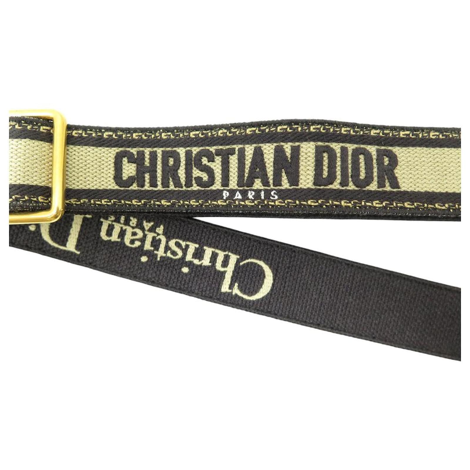 NEW CHRISTIAN DIOR S8553CBTE CANVAS & LEATHER SHOULDER STRAP BAG  