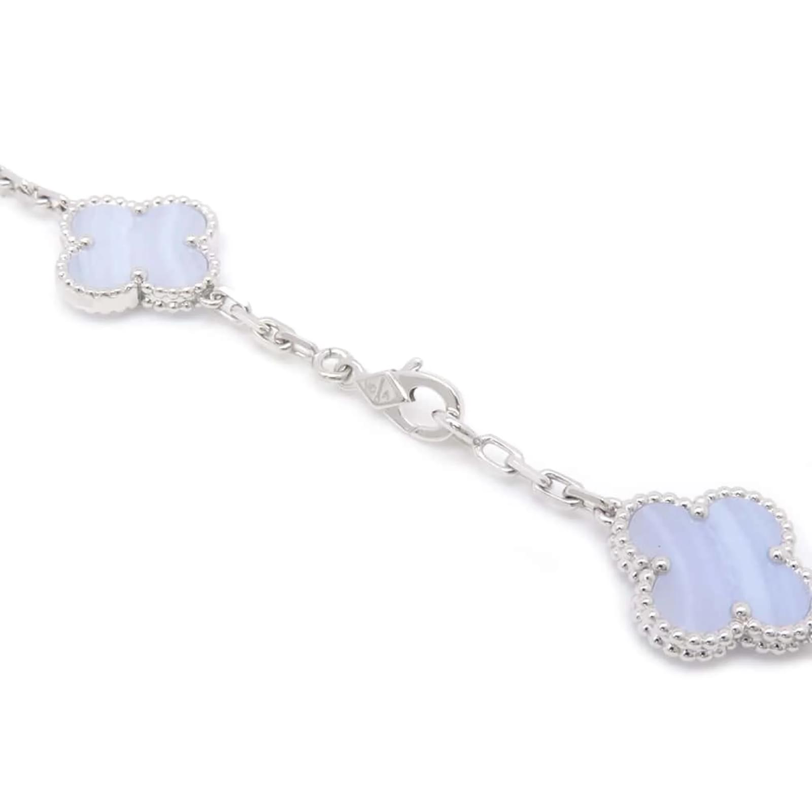 Van Cleef Arpels Alhambra Long Necklace White gold