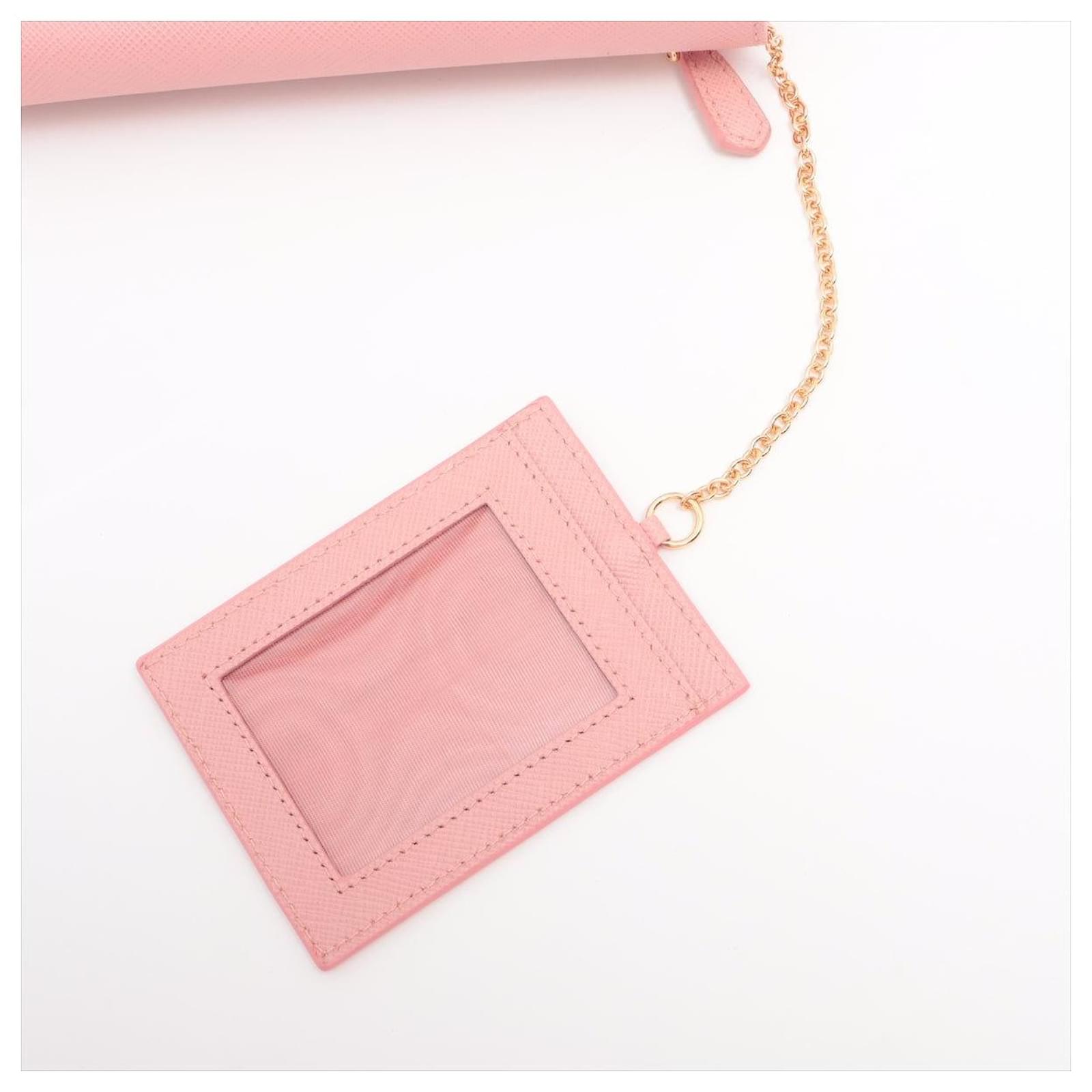 Prada Long Wallet Wallet Saffiano Leather Pink ref.2156275 - Joli